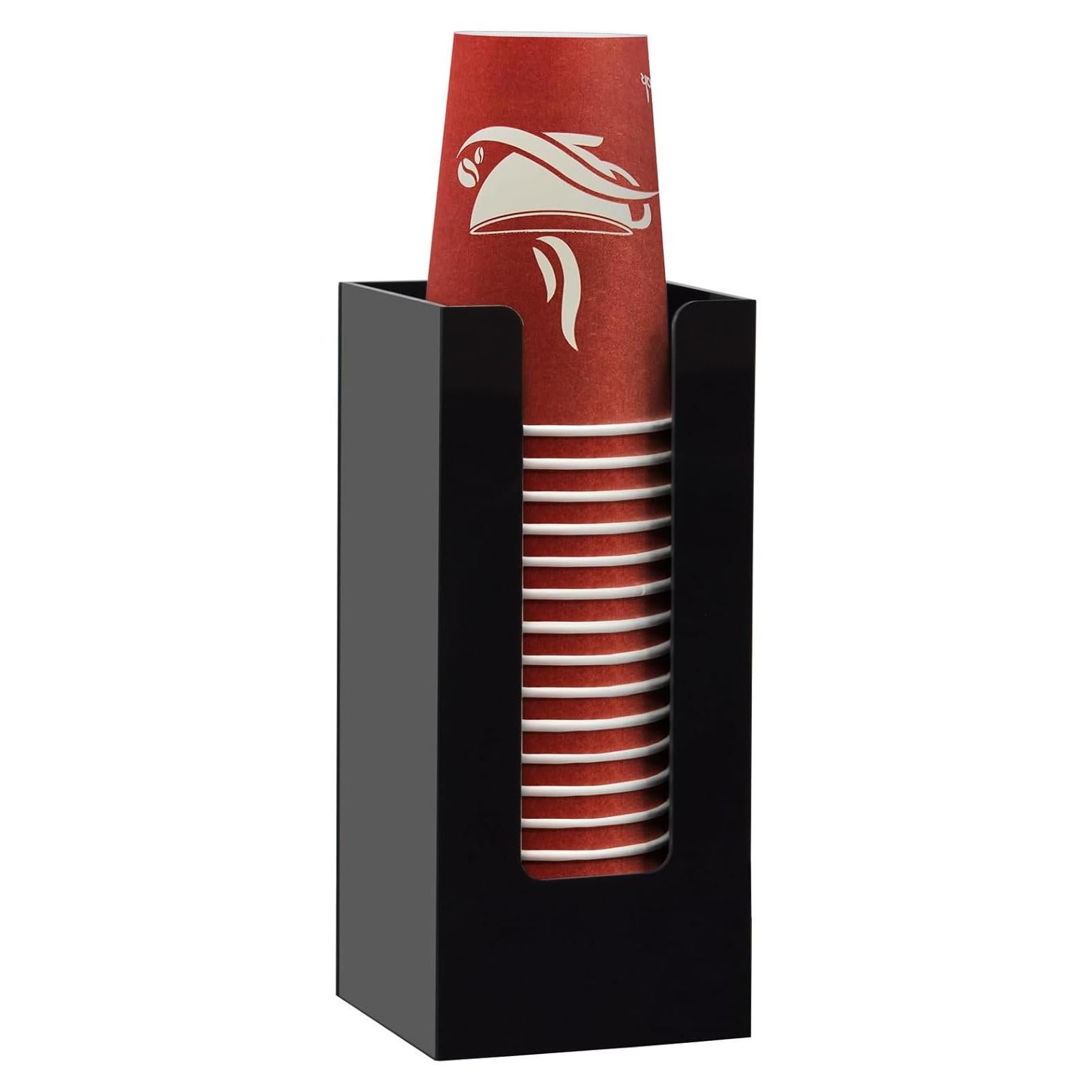 Dispensador de Tazas MYITYARD Acrílico Negro 10,41x10,41x23,88 cm