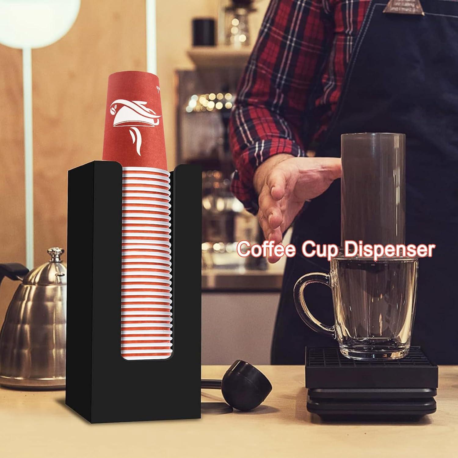 Dispensador de Tazas MYITYARD Acrílico Negro 10,41x10,41x23,88 cm