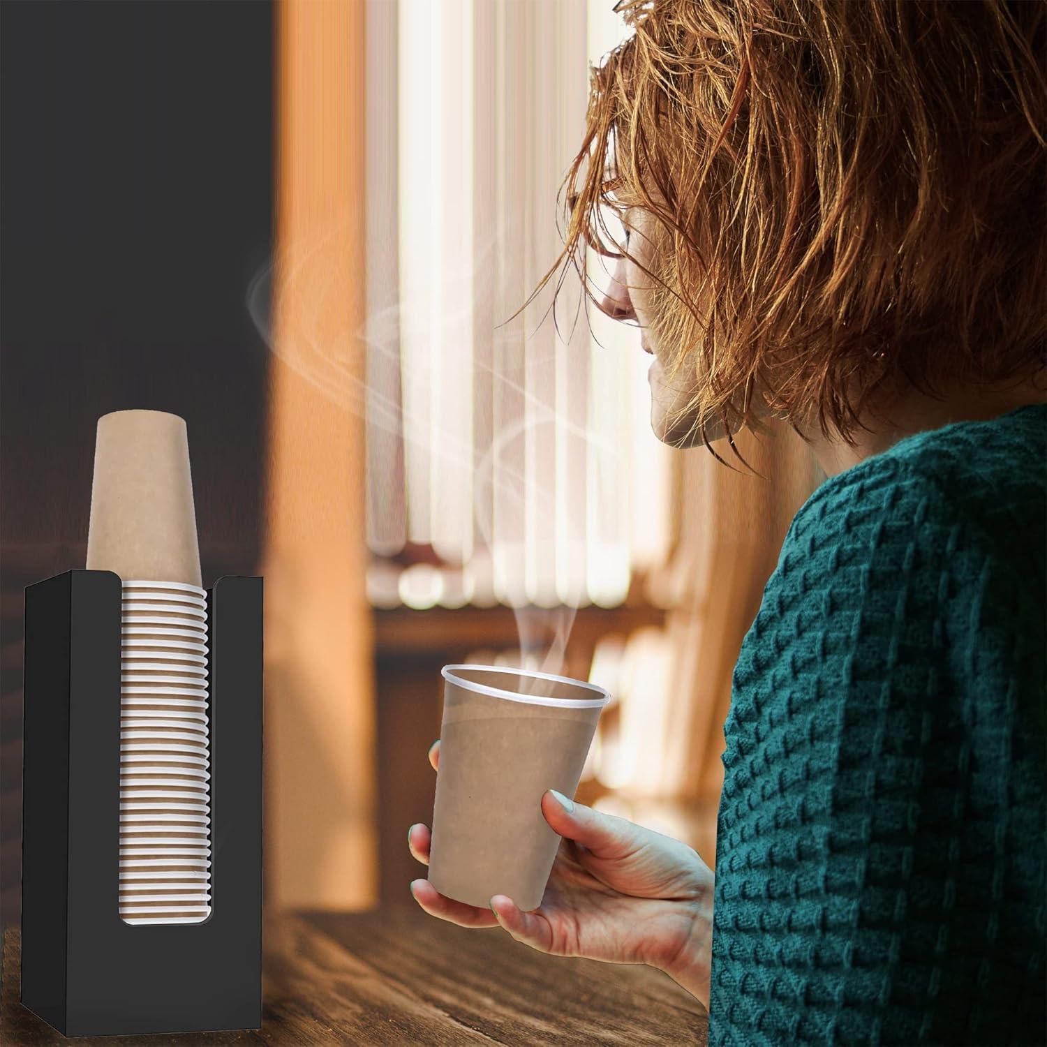 Dispensador de Tazas MYITYARD Acrílico Negro 10,41x10,41x23,88 cm