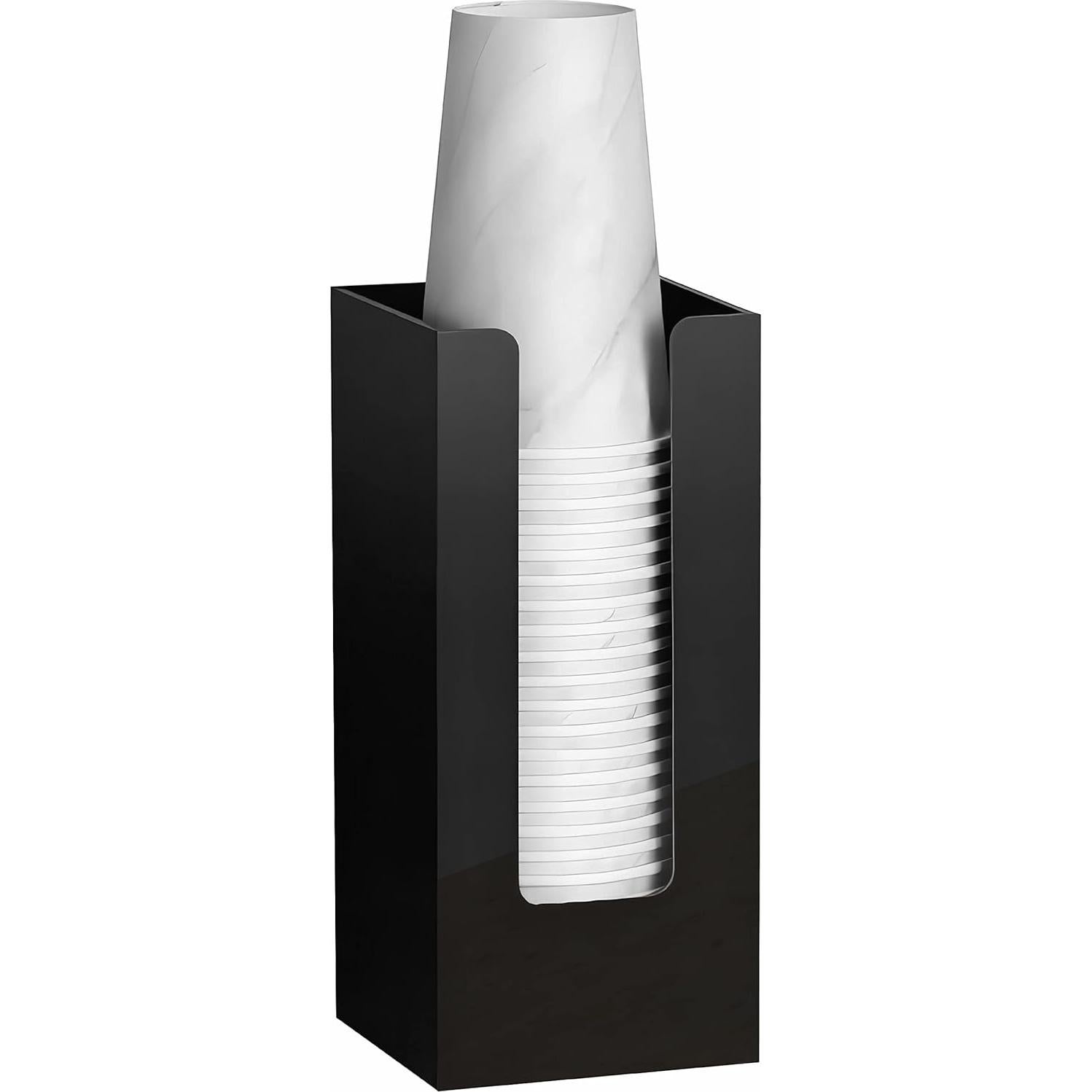 Dispensador de Tazas MYITYARD Acrílico Negro 10,41x10,41x23,88 cm