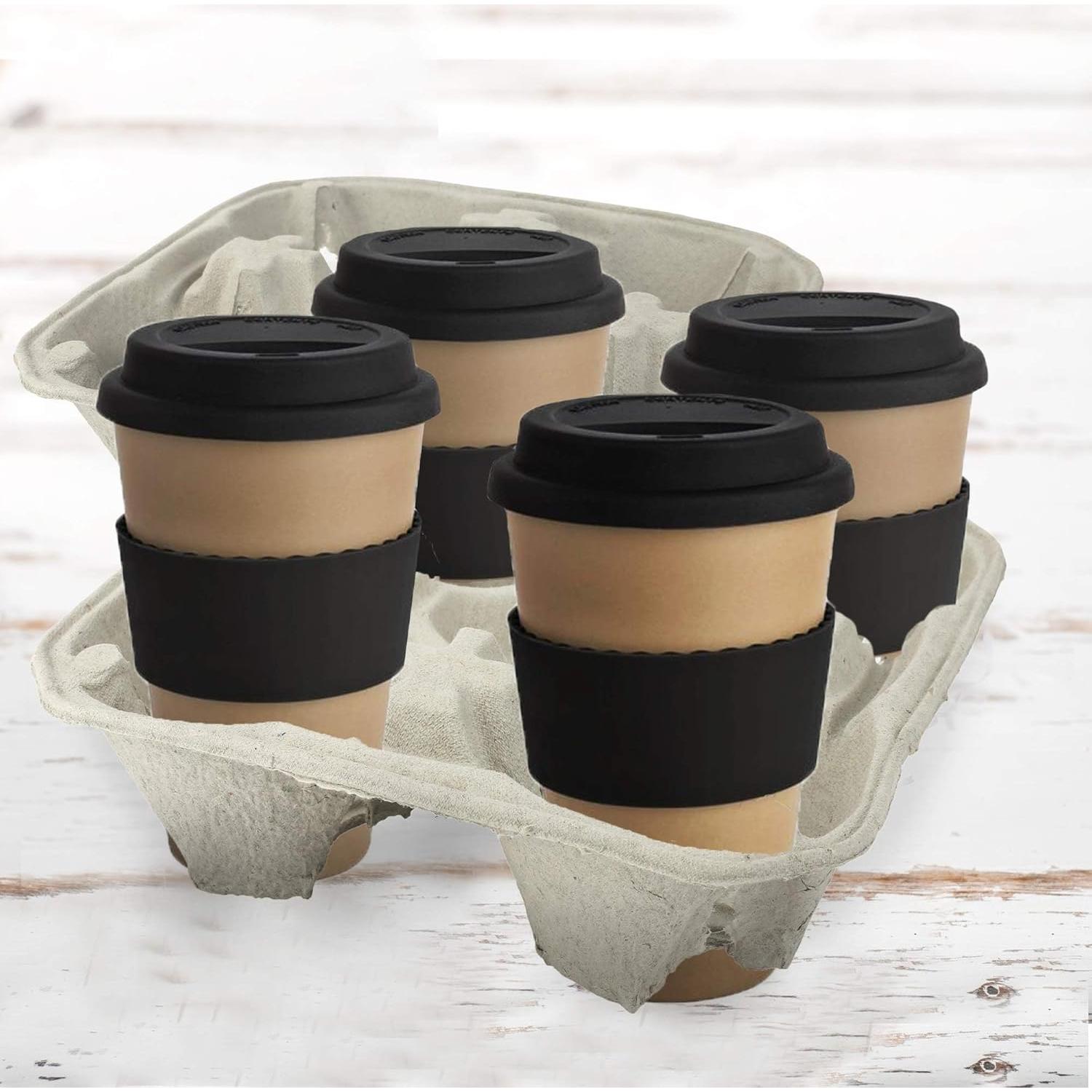 Porta Bebidas de Fibra de Pulpa MT Products 4 Tazas 25 Pcs