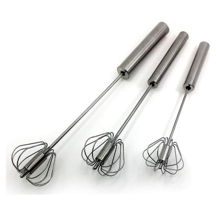 Batidor de Huevos Semiautomático Fnoko Acero Inoxidable 3PCS