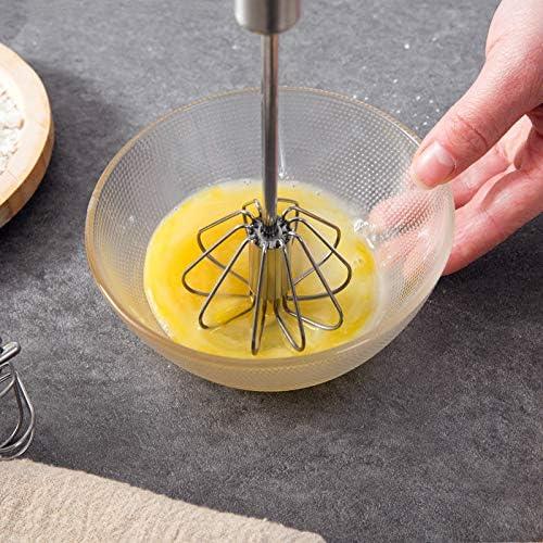 Batidor de Huevos Semiautomático Fnoko Acero Inoxidable 3PCS