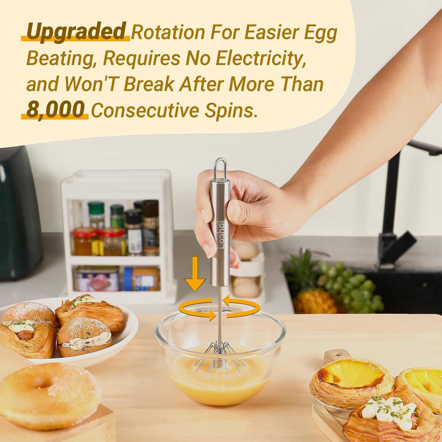 Batidor Semiautomático LOOHOI Acero Inoxidable 25.4 cm 2025