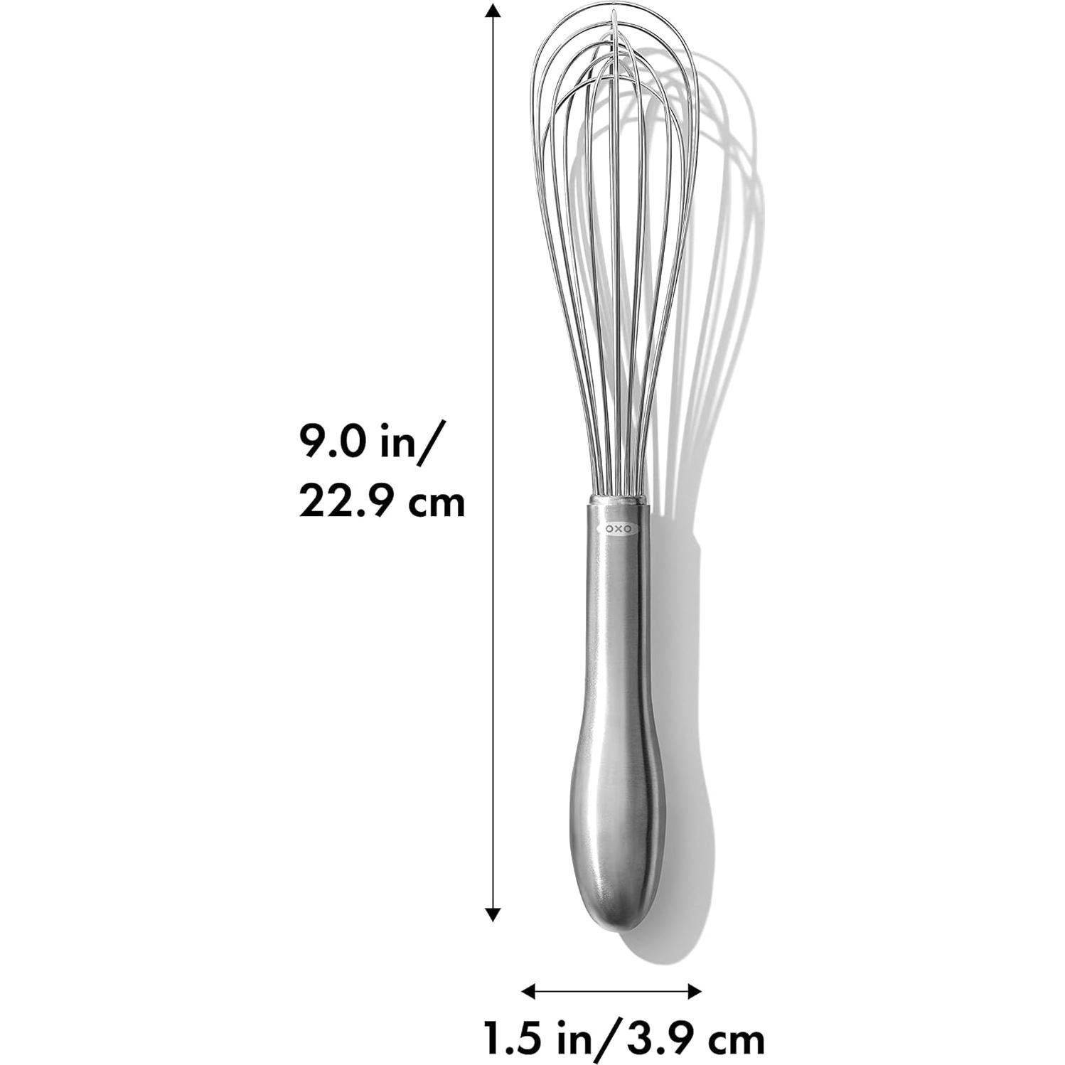 Batidor de Acero Inoxidable OXO 22.86 cm Apto Lavavajillas