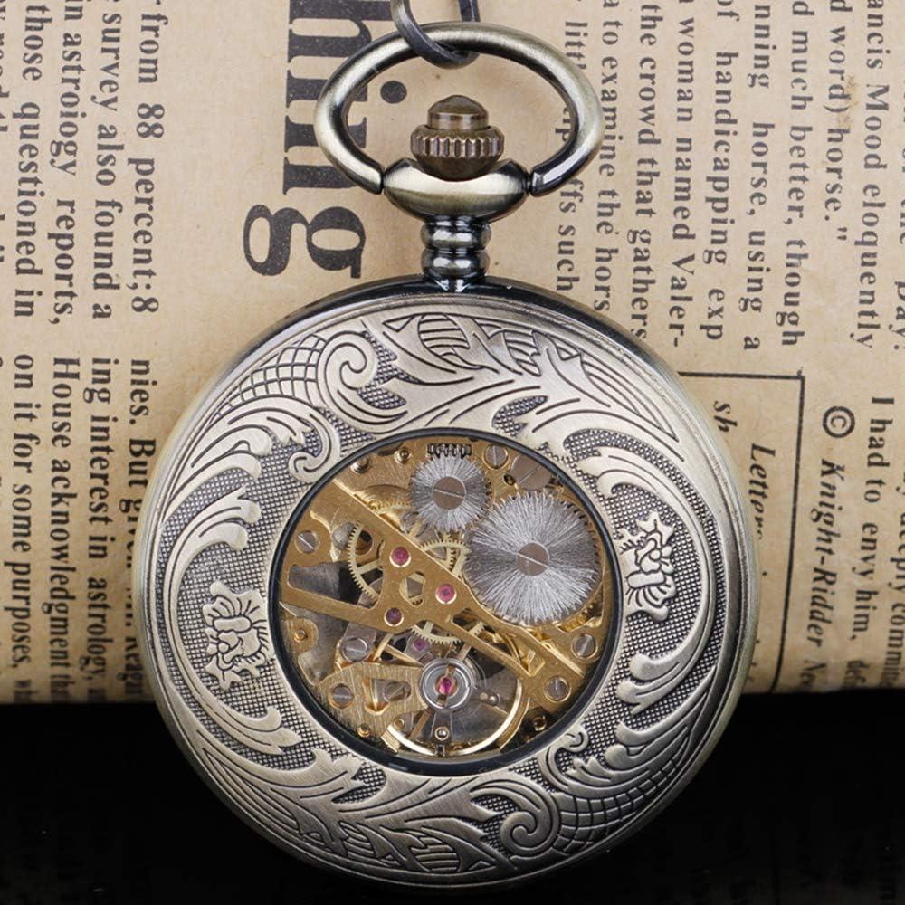 Reloj de bolsillo mecánico Dentily estilo steampunk bronce