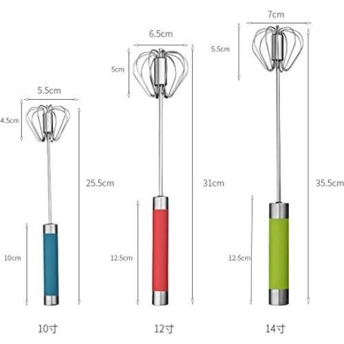 Batidor de huevos Fnoko de acero inoxidable 3 colores 0.25 kg