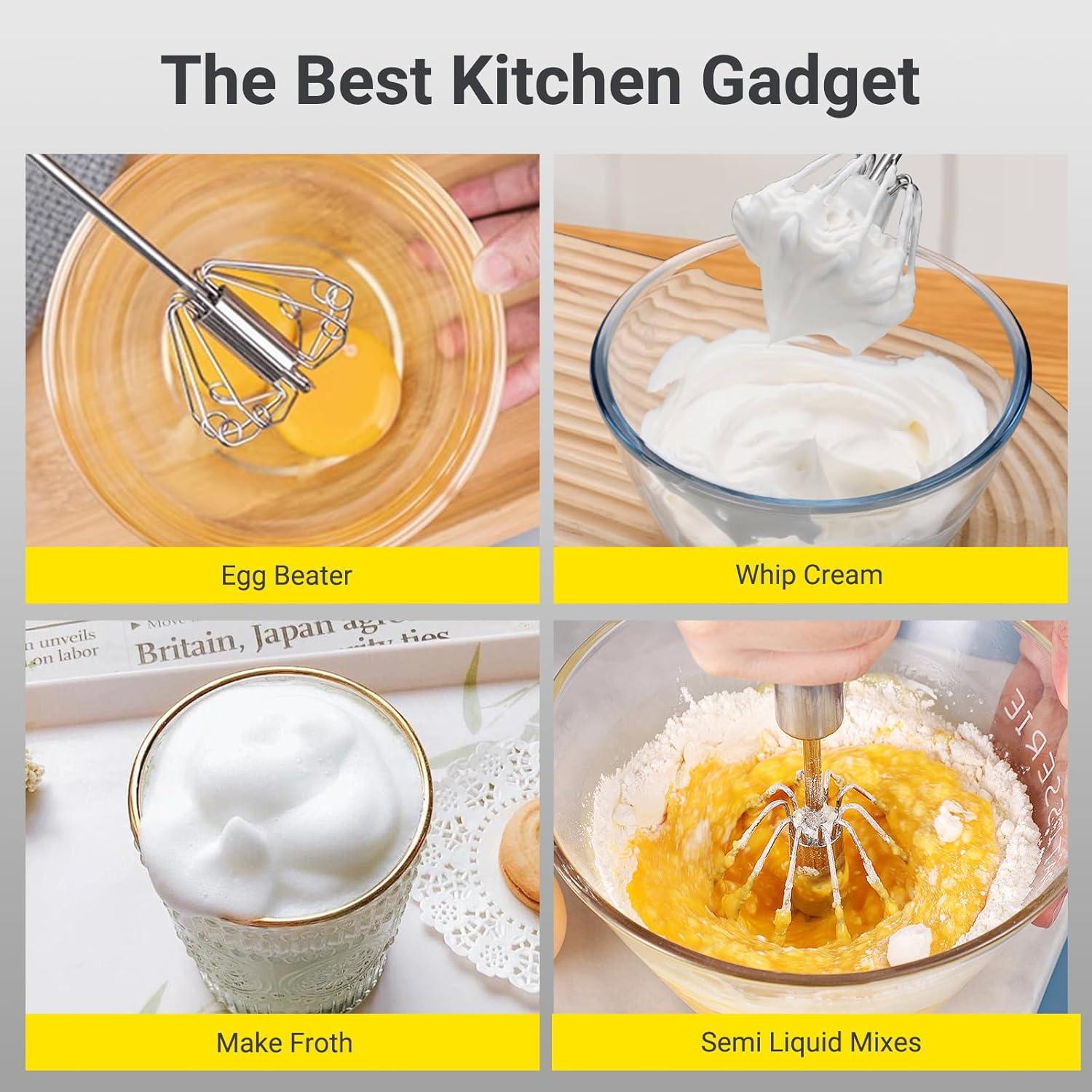 Batidor de Huevos Semi Automático JLiup Acero Inoxidable 30.48 cm