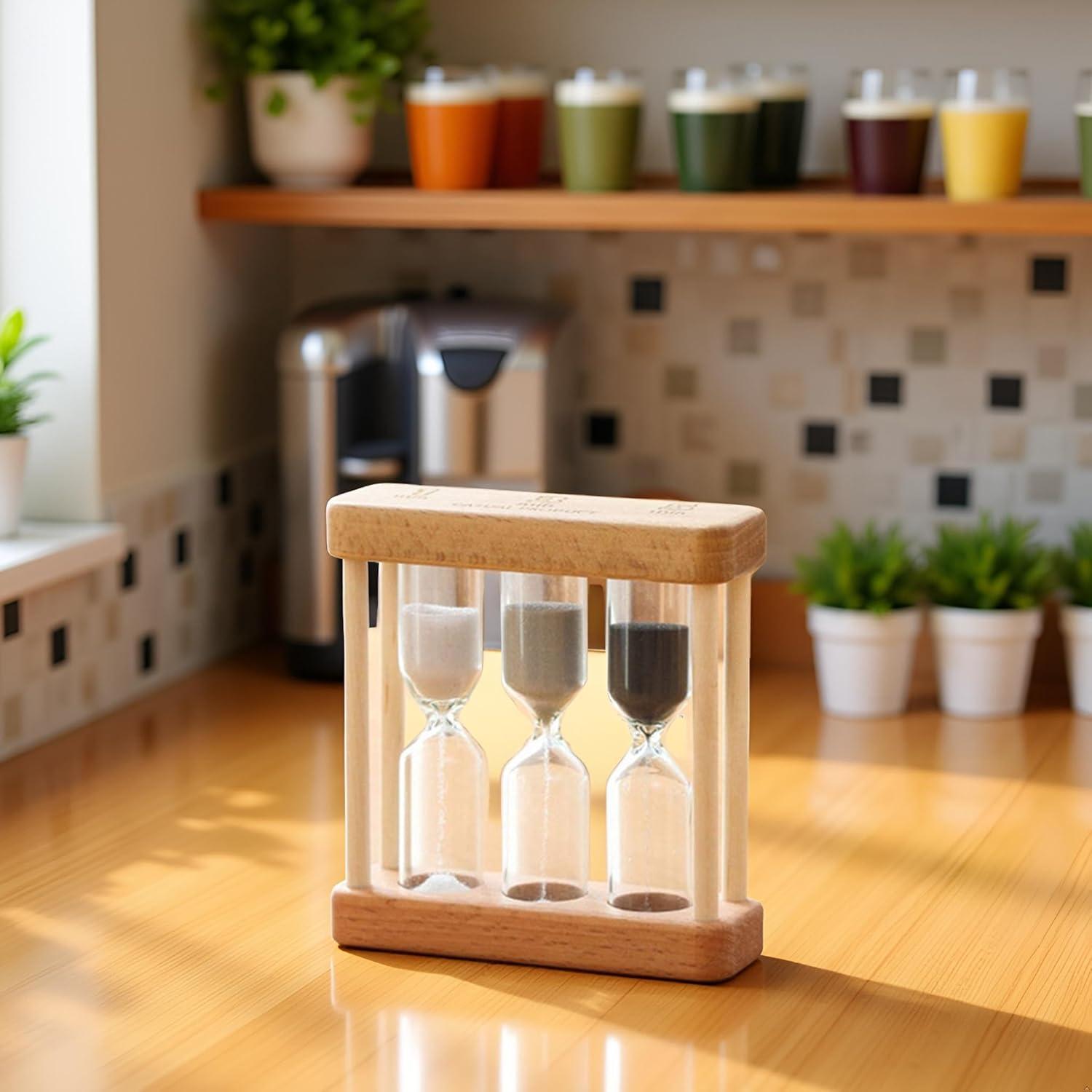 Reloj de Arena de Madera Htppzjr 1/3/5 Minutos Decorativo