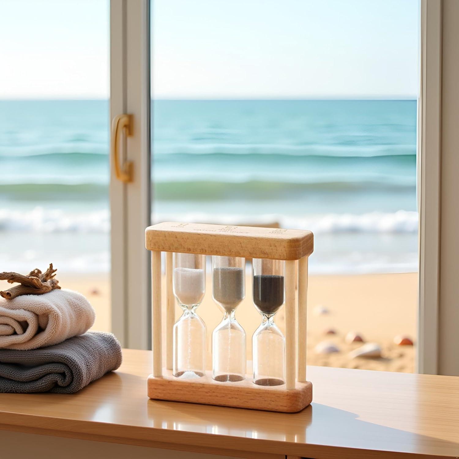 Reloj de Arena de Madera Htppzjr 1/3/5 Minutos Decorativo