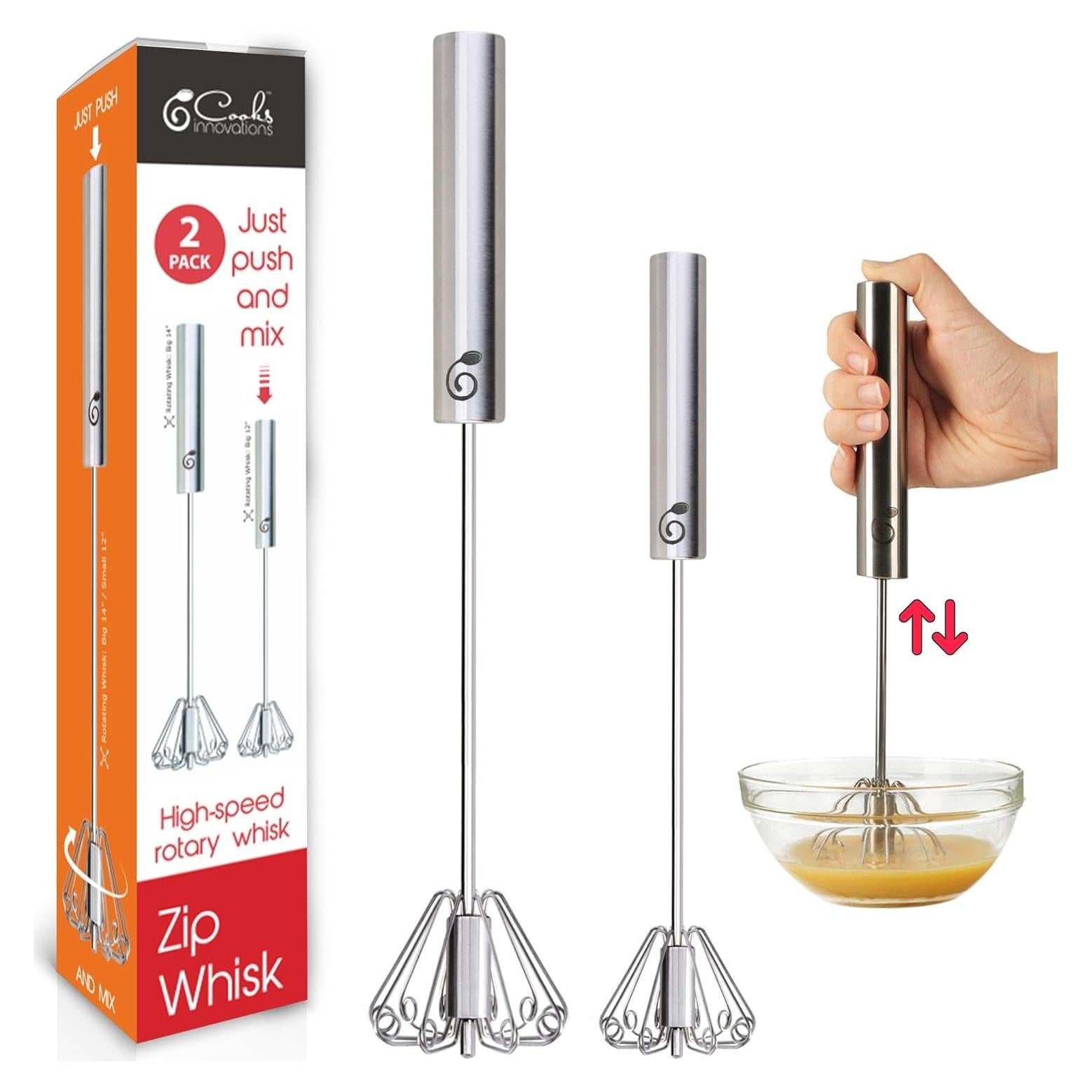 Batidor de Huevos Cooks Innovations Acero Inoxidable 2 Pzs