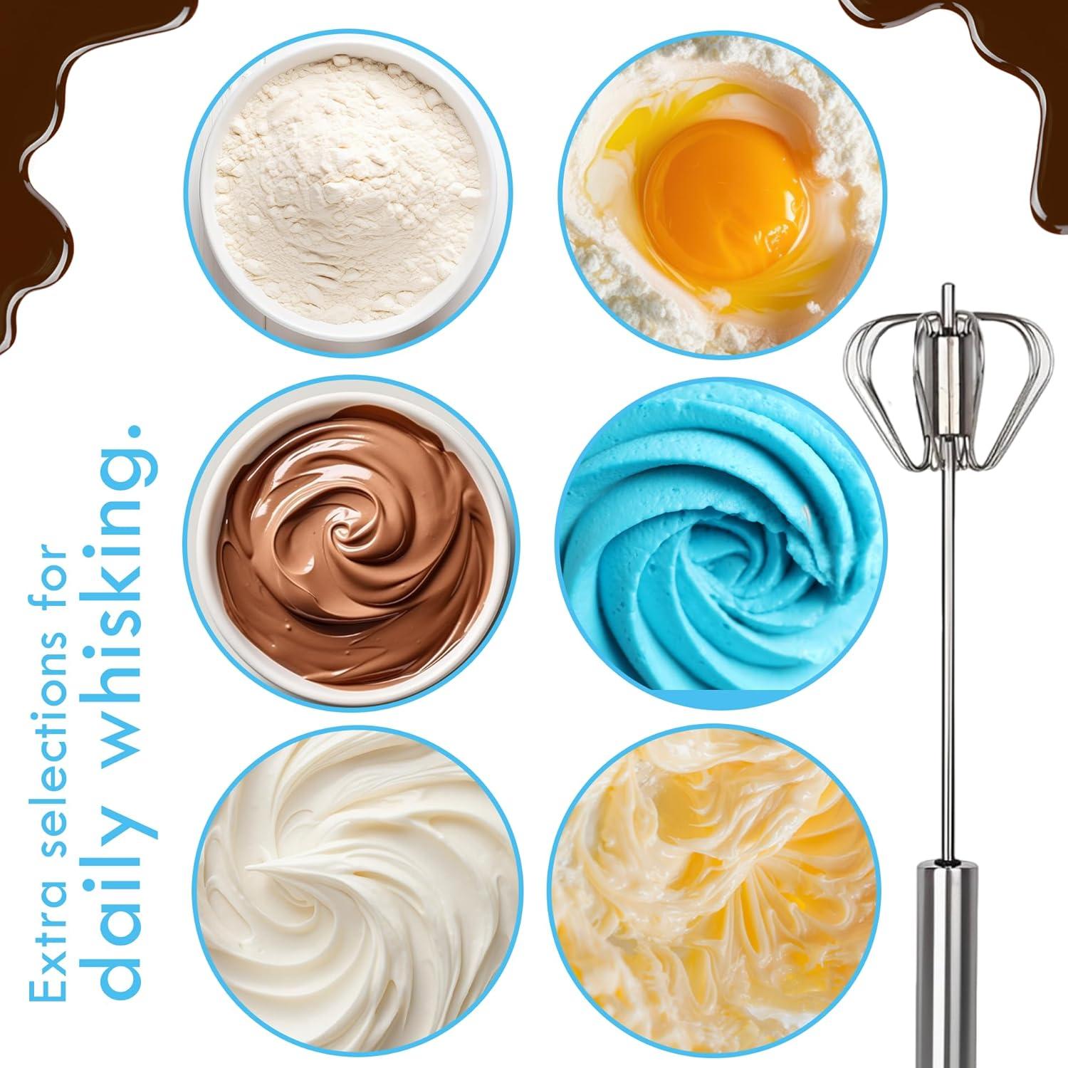 Batidor de Huevo Manual Fourteen Homes Acero Inoxidable 30 cm