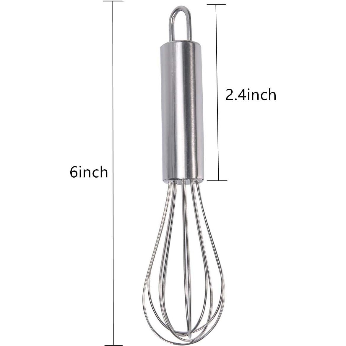 Batidor pequeño de acero inoxidable Huakai 15,24 cm