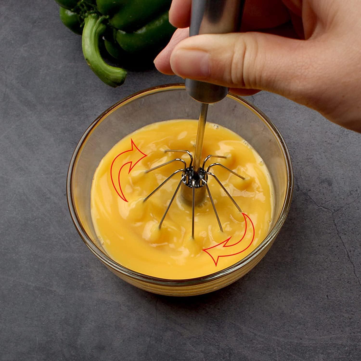 Batidor de huevos Fnoko de acero inoxidable 25,4 cm rojo