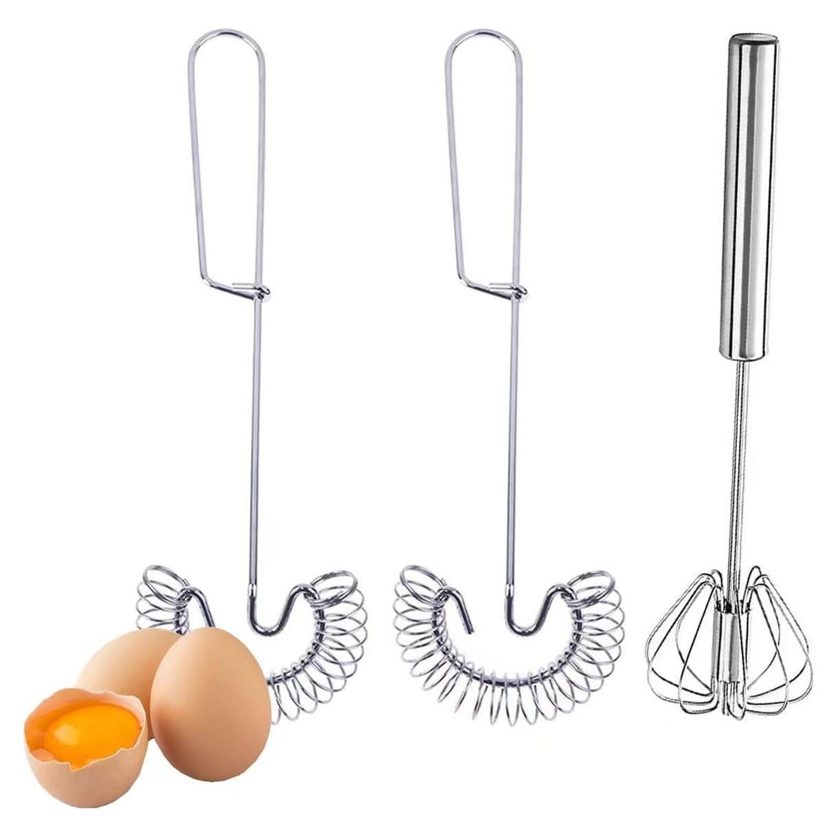 Set de 3 batidores de huevo KuuGuu de acero inoxidable