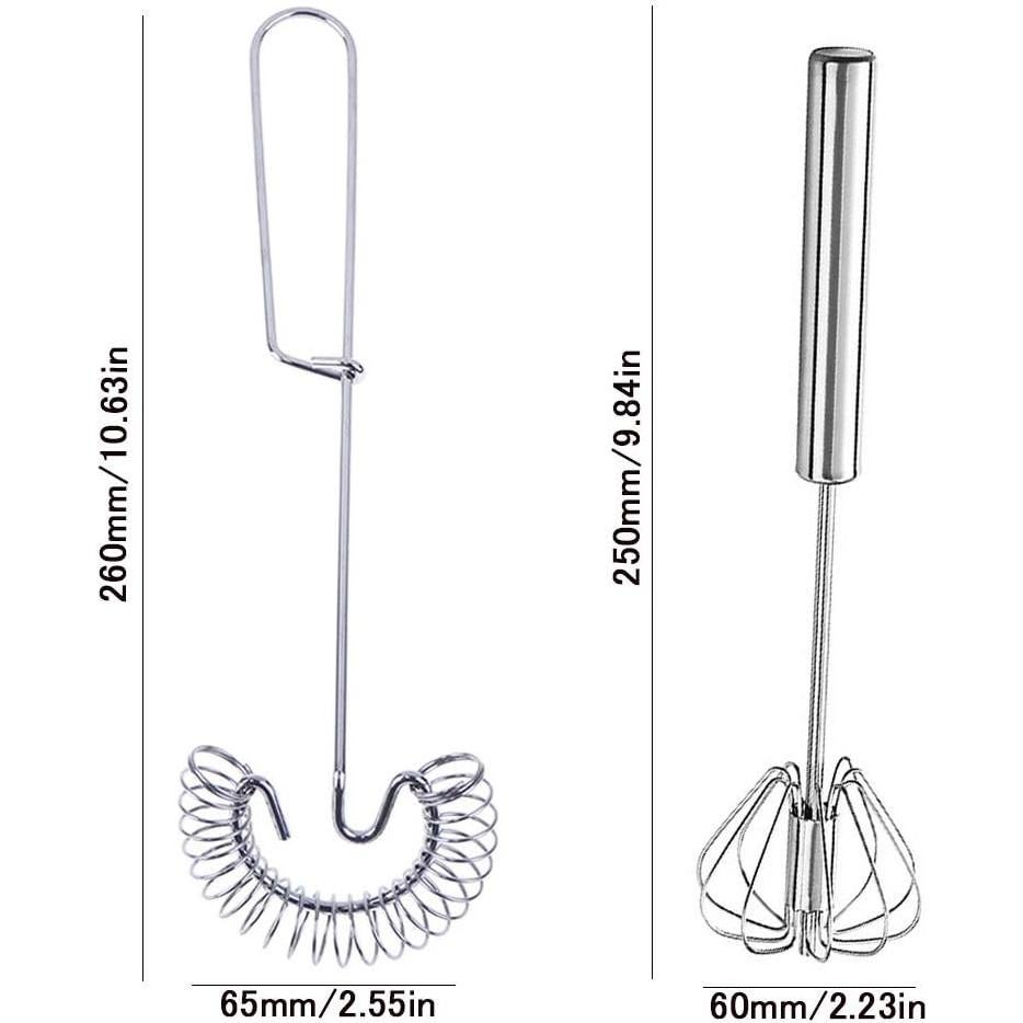 Set de 3 batidores de huevo KuuGuu de acero inoxidable