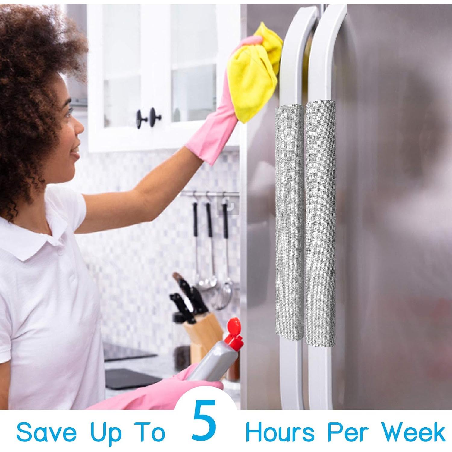 Cubiertas de Manijas de Refrigerador Miss.Silk 5 Piezas Gris