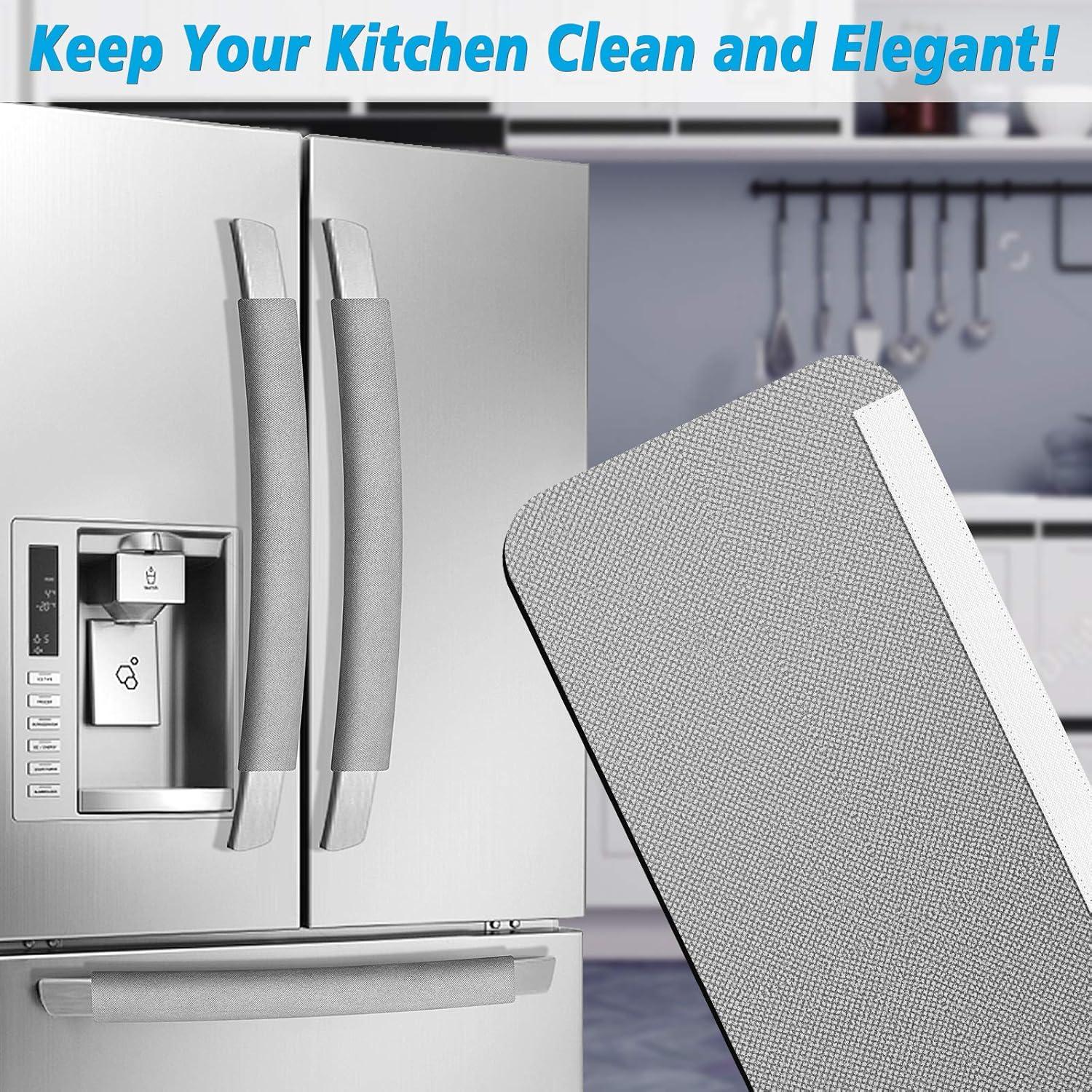 Cubiertas de Manijas de Refrigerador Miss.Silk 5 Piezas Gris