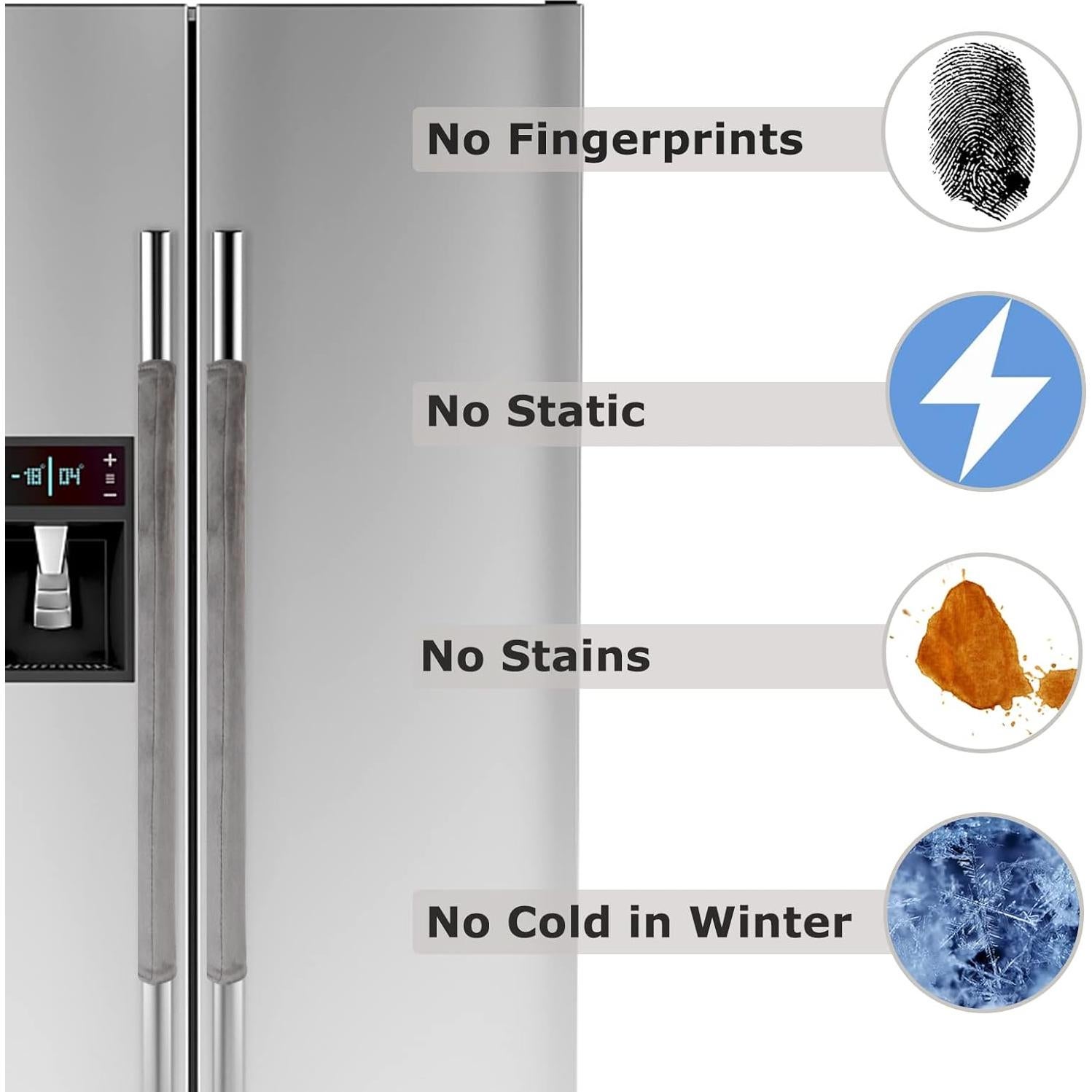 Cubiertas de Mango Daixers 3PCS Terciopelo Gris