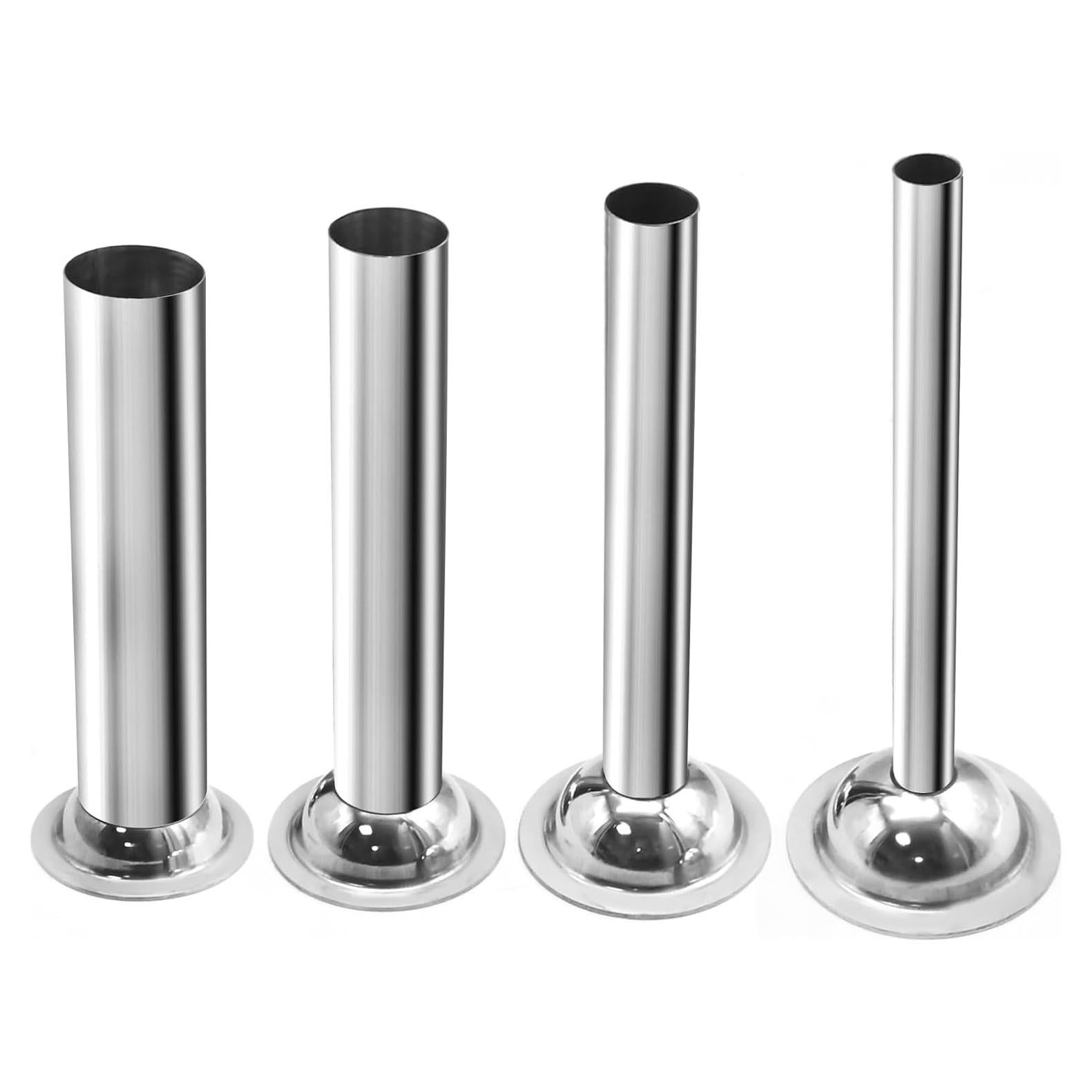 4 Tubos de Relleno de Salchichas Acero Inoxidable Saihisday