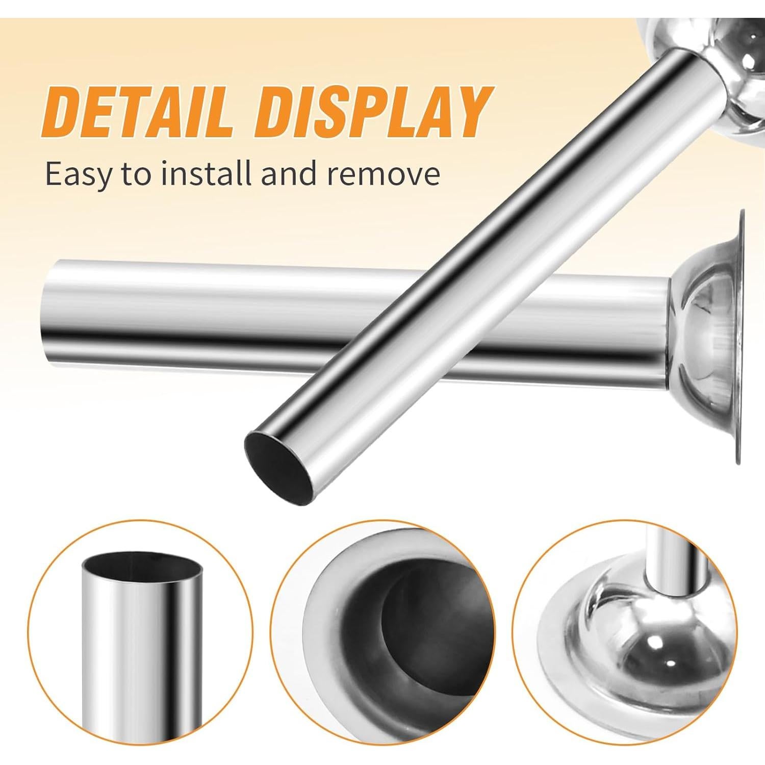 4 Tubos de Relleno de Salchichas Acero Inoxidable Saihisday