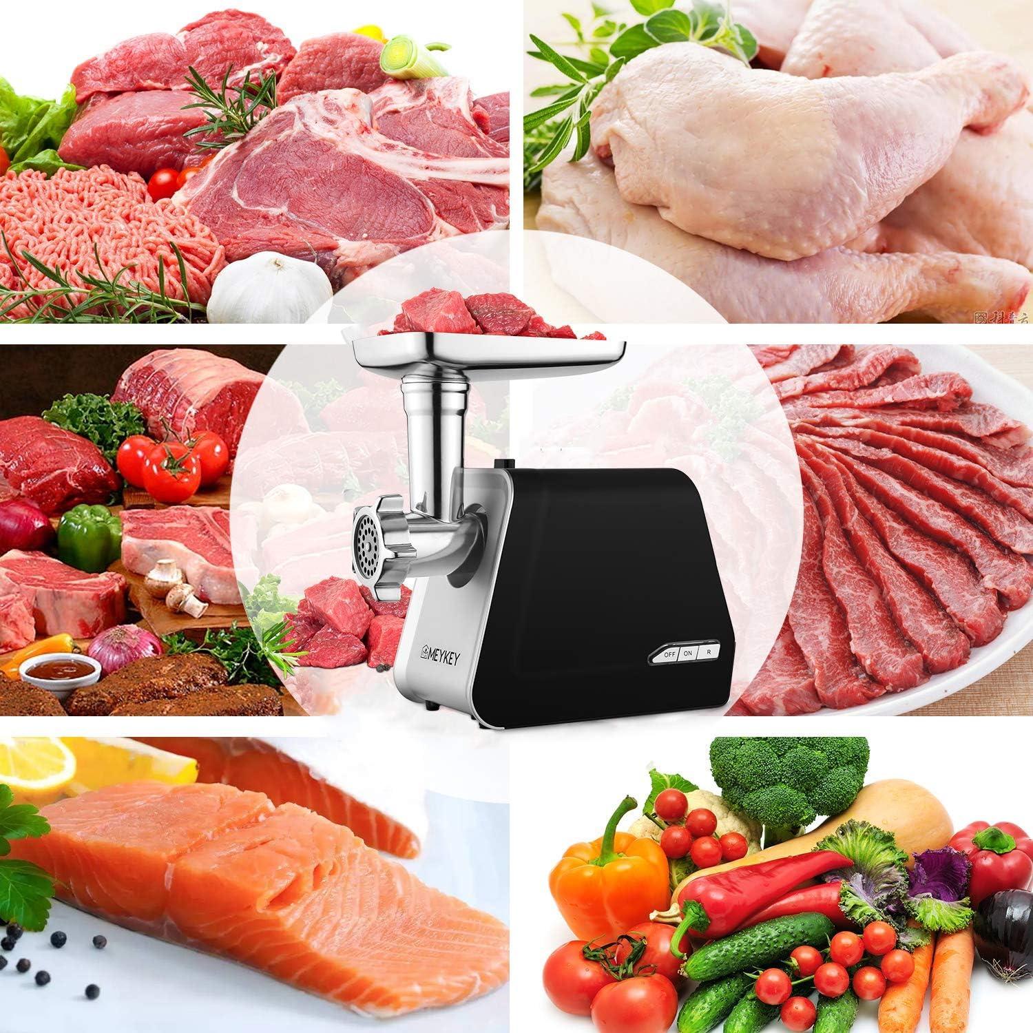 Picadora de Carne Eléctrica Homdox 2000W con 3 Placas y Accesorios