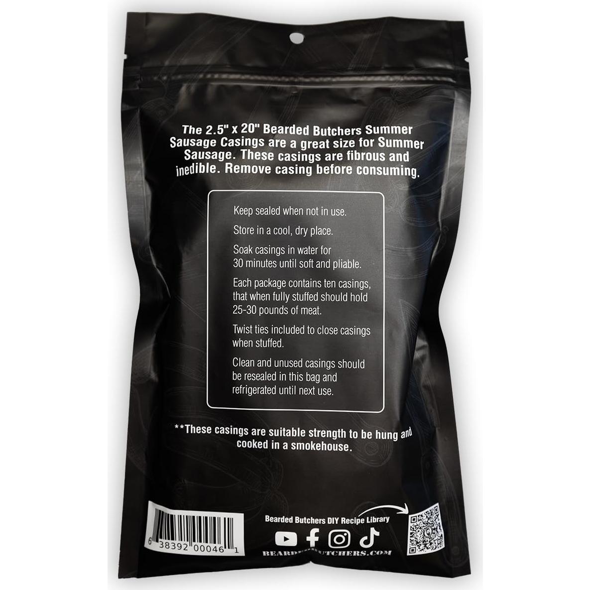 Fundas Fibrosas de Salchichas Bearded Butchers 6,35 x 50 cm