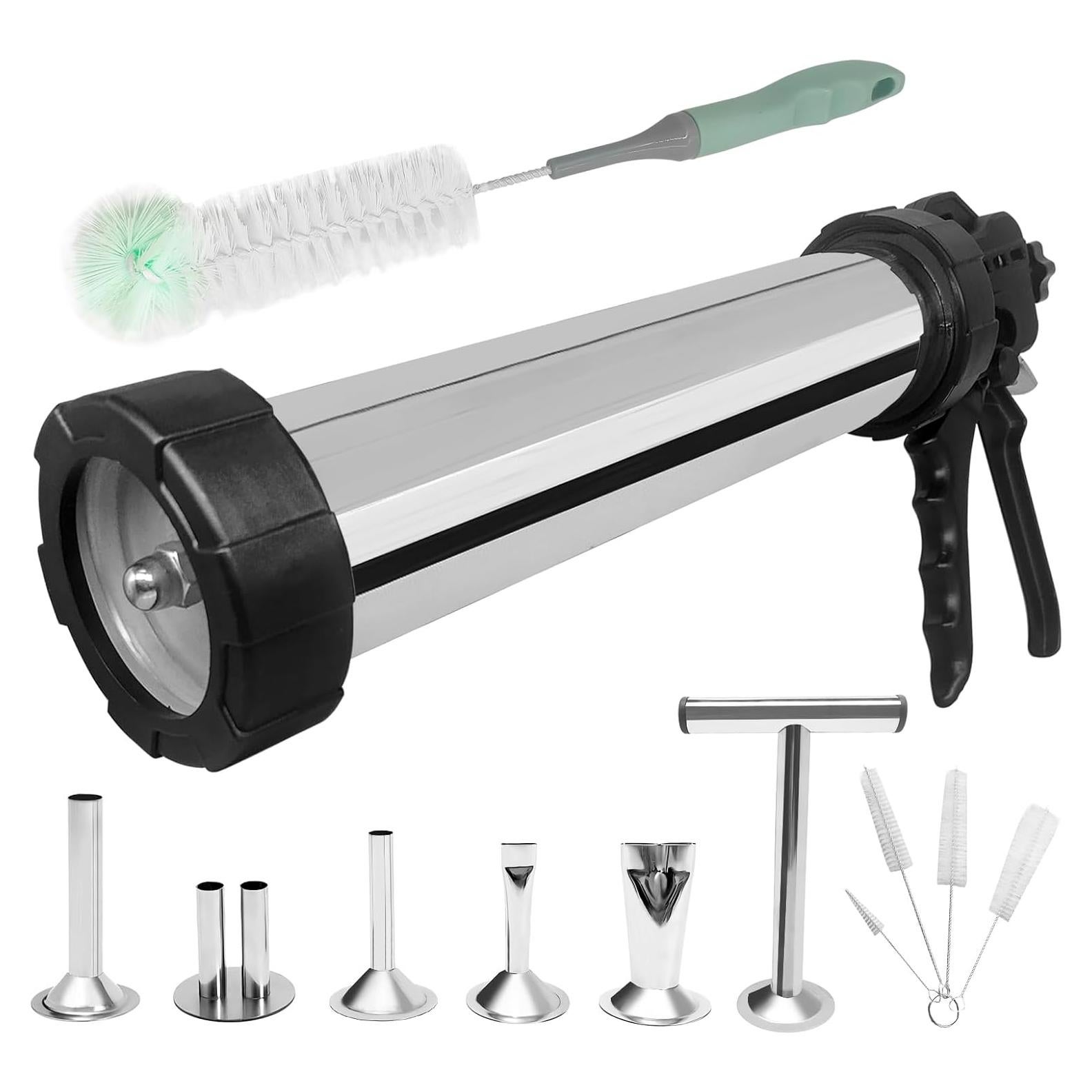 Kit embutidora salchichas Coolli 2 kg acero inoxidable 5 boquillas