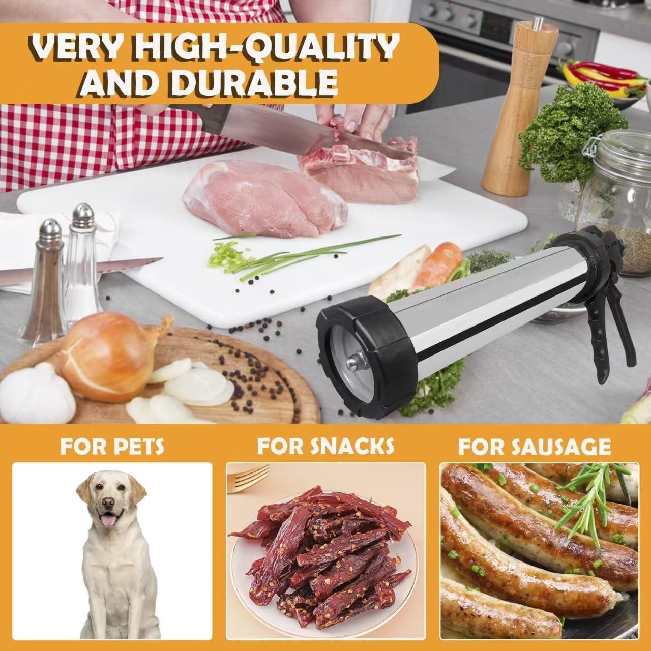 Kit embutidora salchichas Coolli 2 kg acero inoxidable 5 boquillas