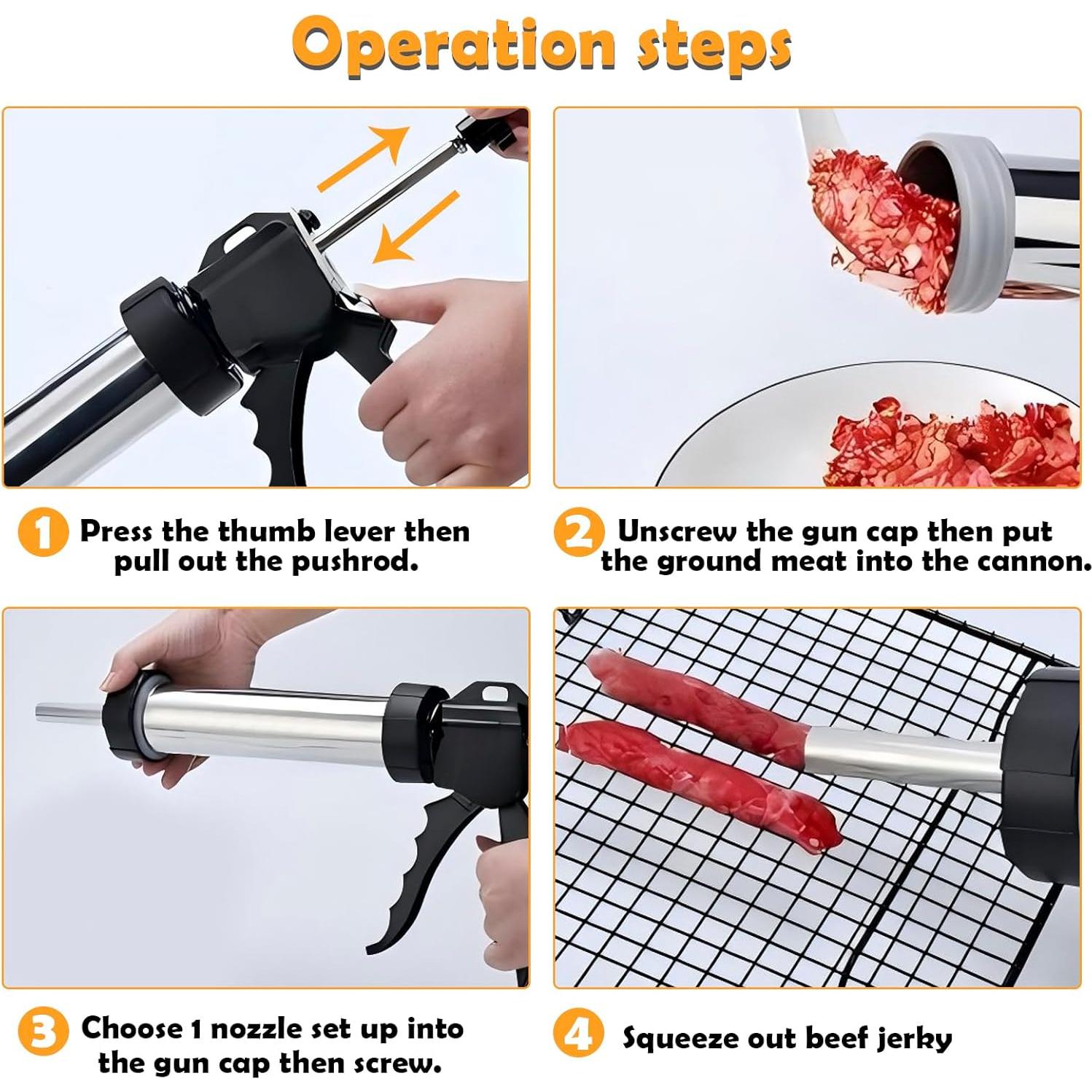 Kit embutidora salchichas Coolli 2 kg acero inoxidable 5 boquillas