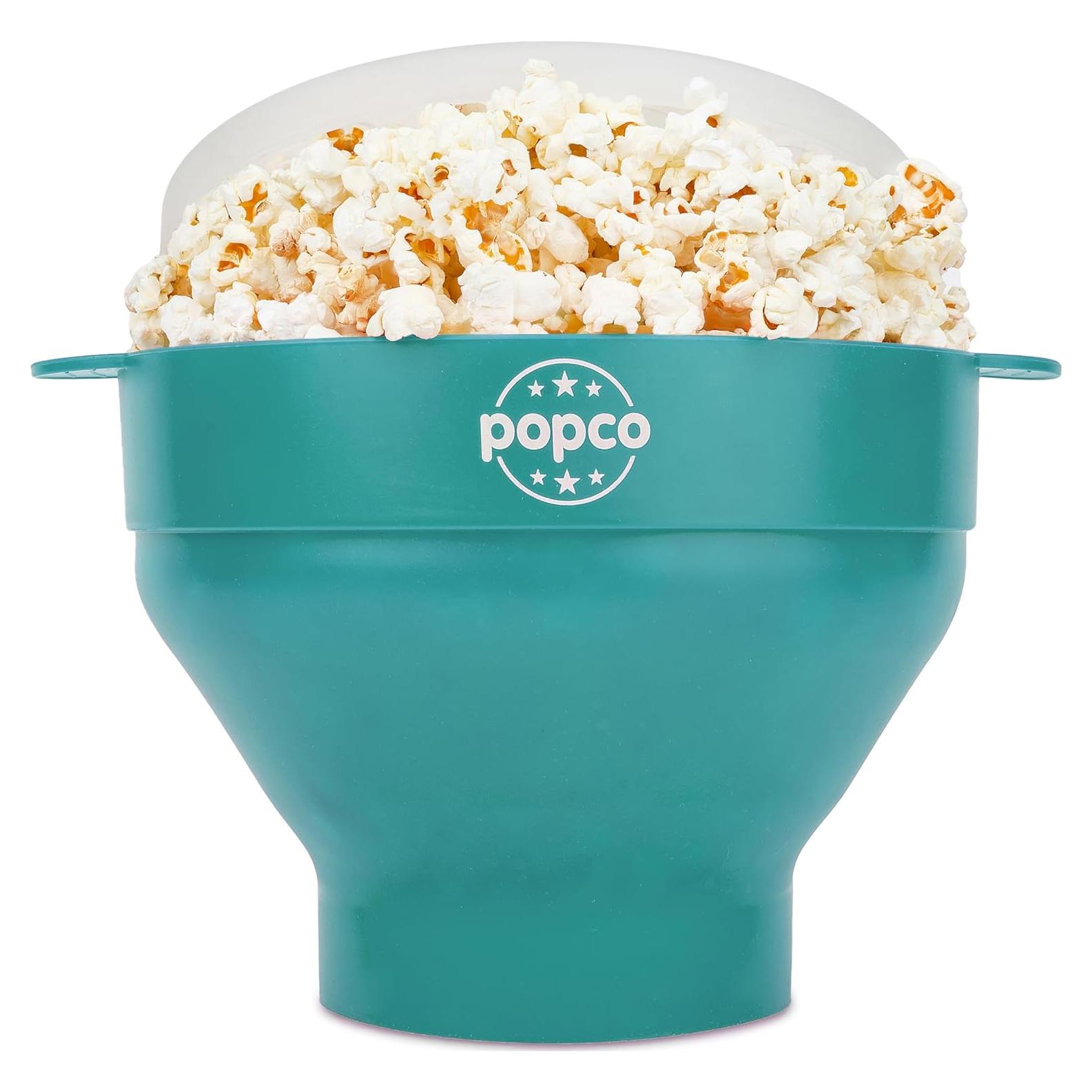 Hacedor de Palomitas Popco Silicona Microondas 15 Tazas Aqua