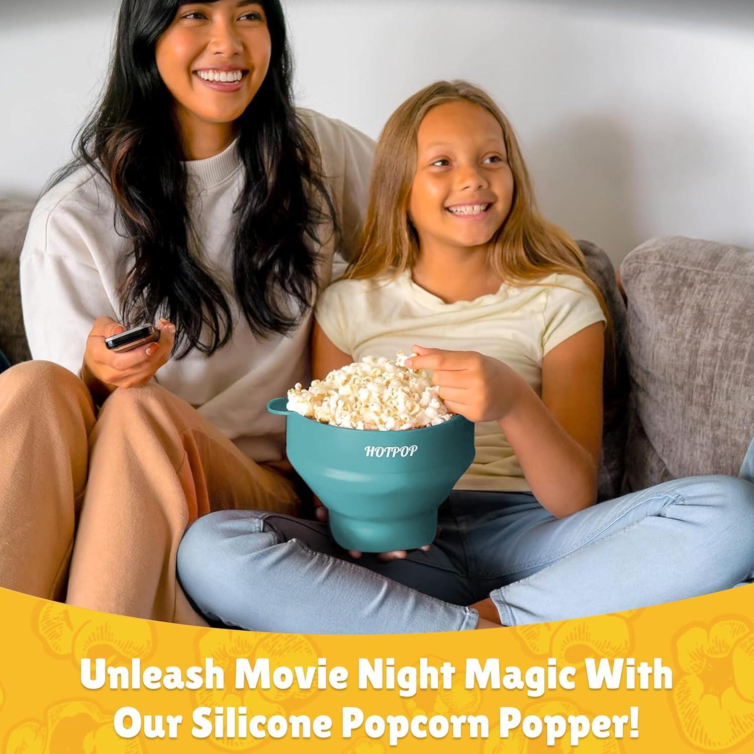 Hacedor de Palomitas Popco Silicona Microondas 15 Tazas Aqua