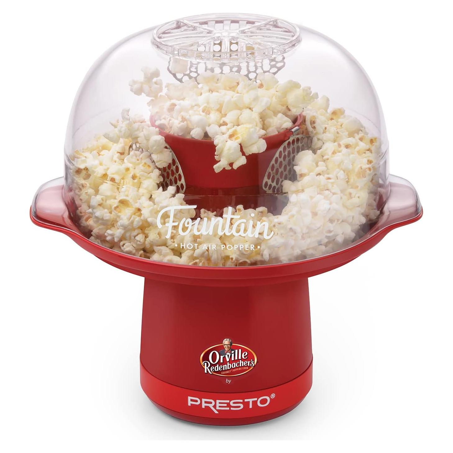 Presto 04868 Orville Redenbacher's Fountain Hot Air Popper, 20-Cups, Red