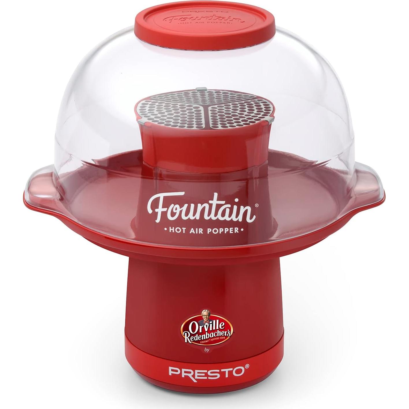 Presto 04868 Orville Redenbacher's Fountain Hot Air Popper, 20-Cups, Red