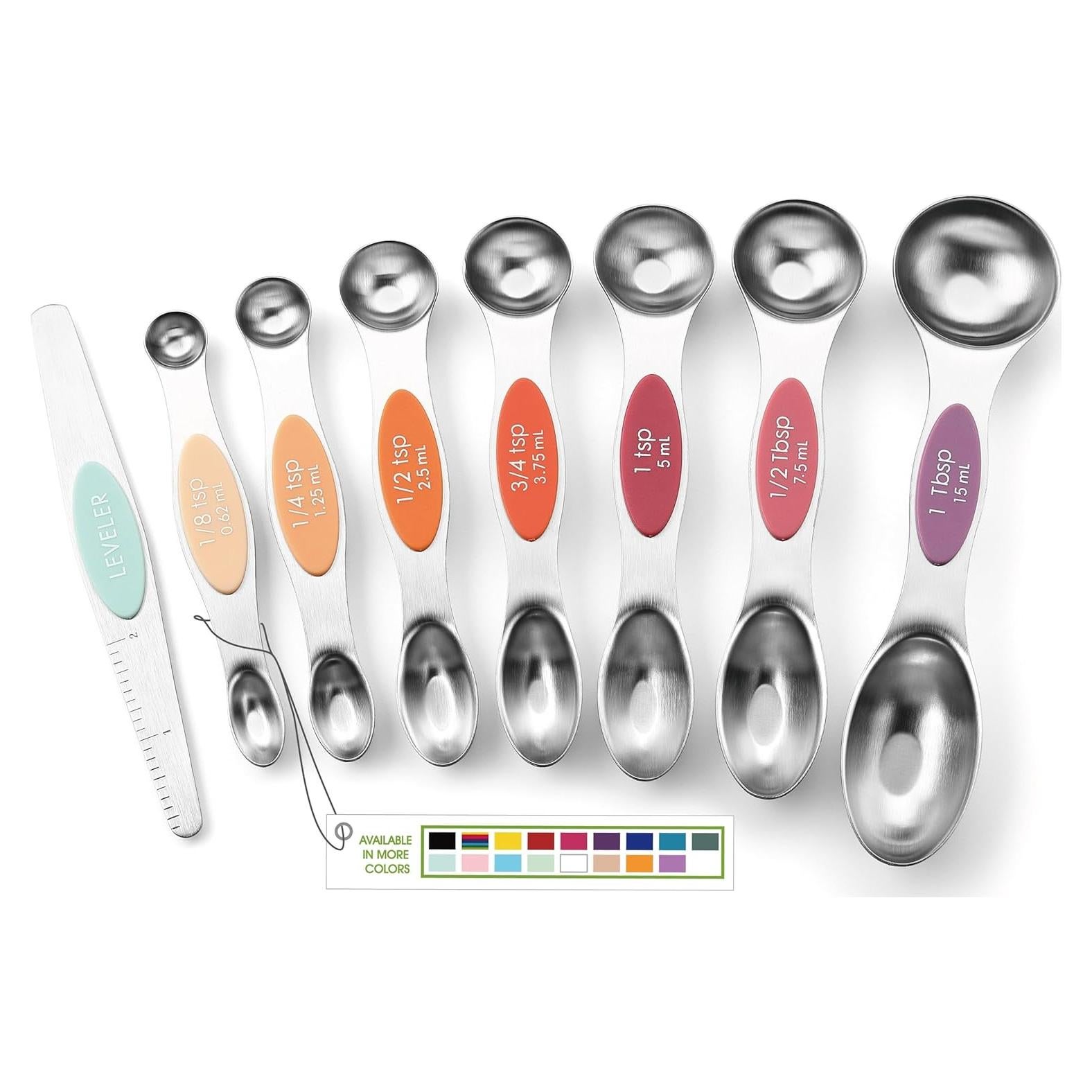 Juego de Cucharas Medidoras Spring Chef 8 Piezas Acero Inoxidable