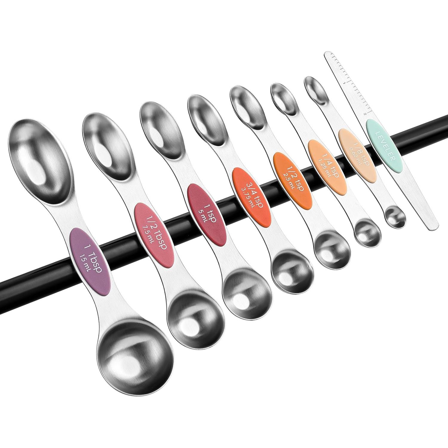 Juego de Cucharas Medidoras Spring Chef 8 Piezas Acero Inoxidable