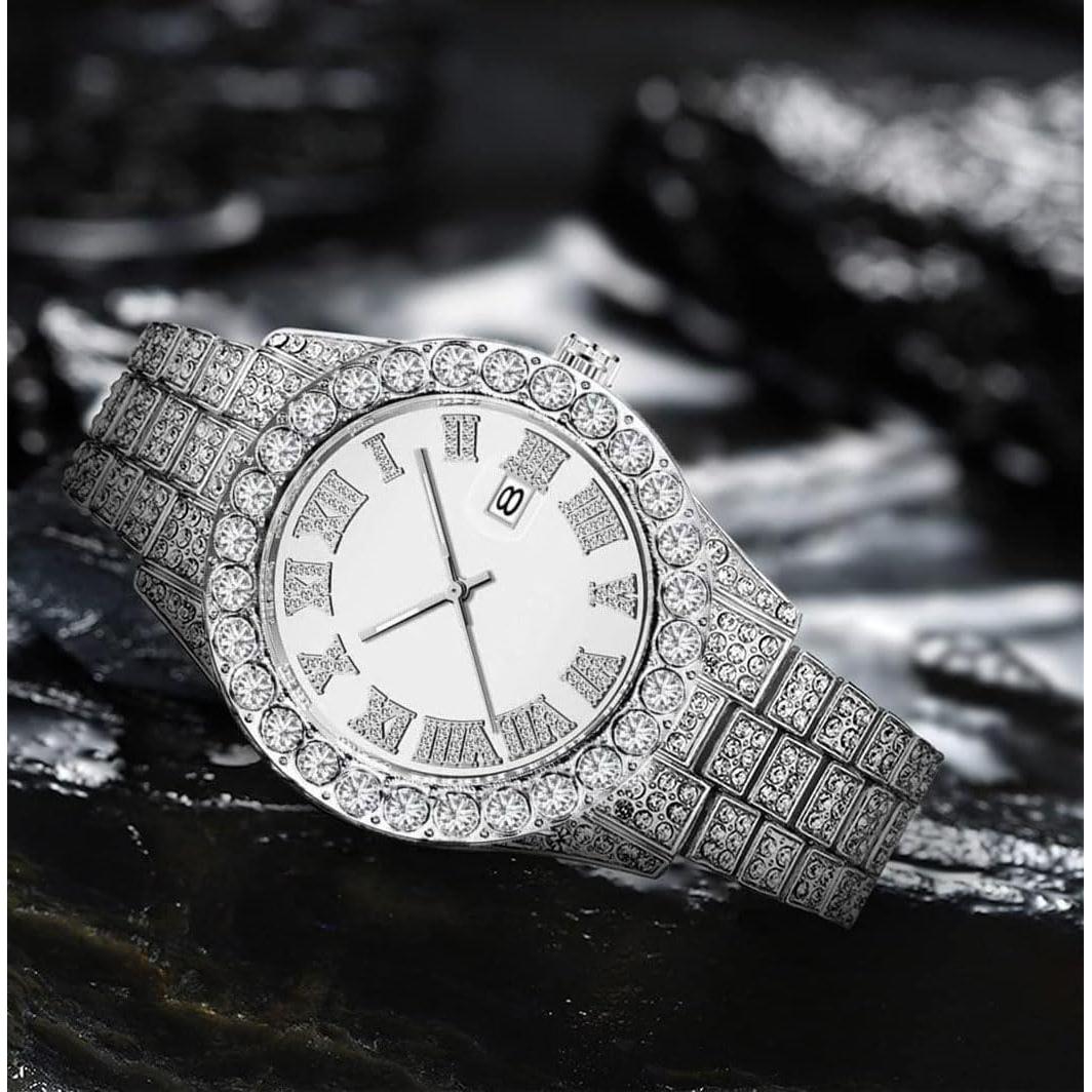 Reloj de Pulsera de Cuarzo SENRUD para Hombre con Diamantes