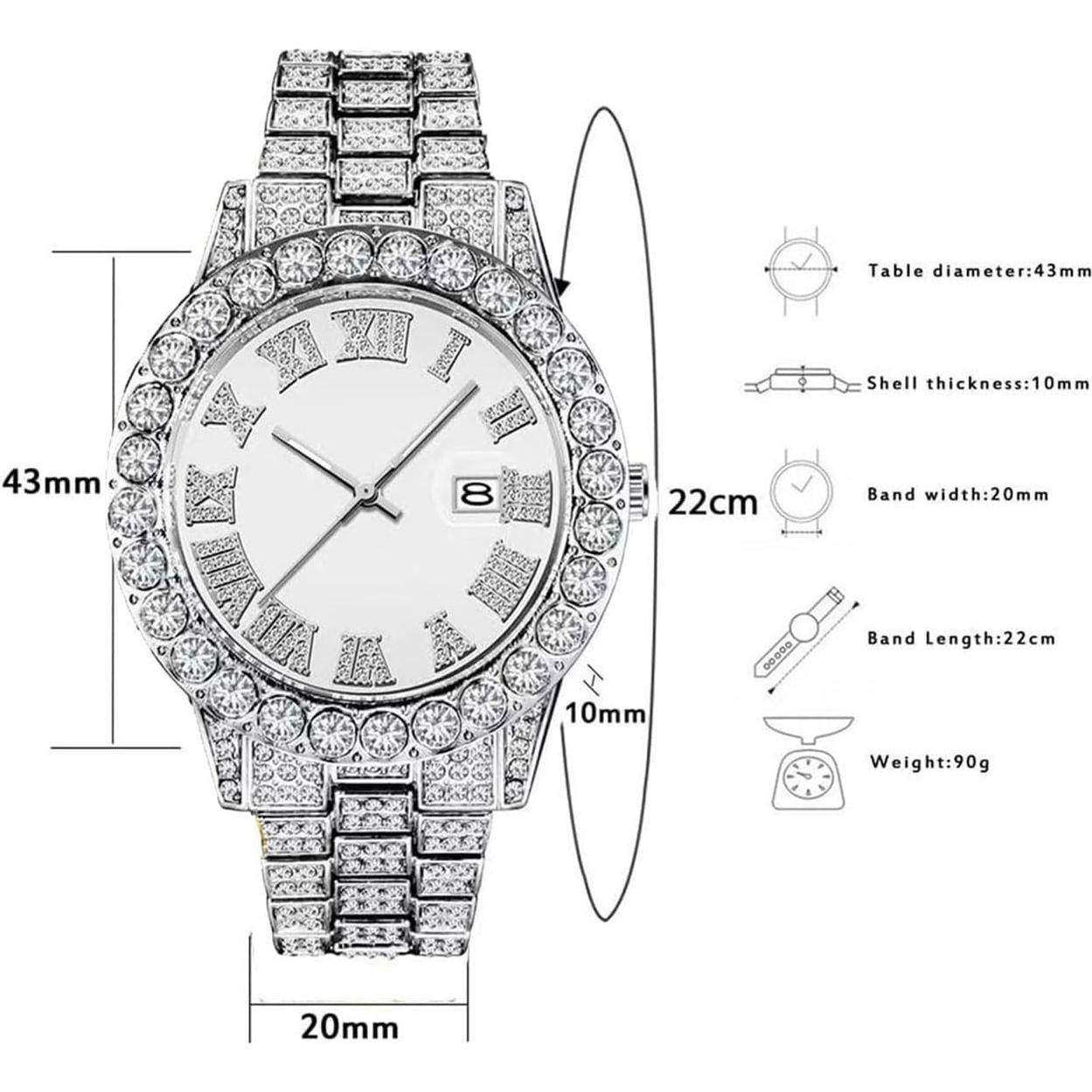 Reloj de Pulsera de Cuarzo SENRUD para Hombre con Diamantes