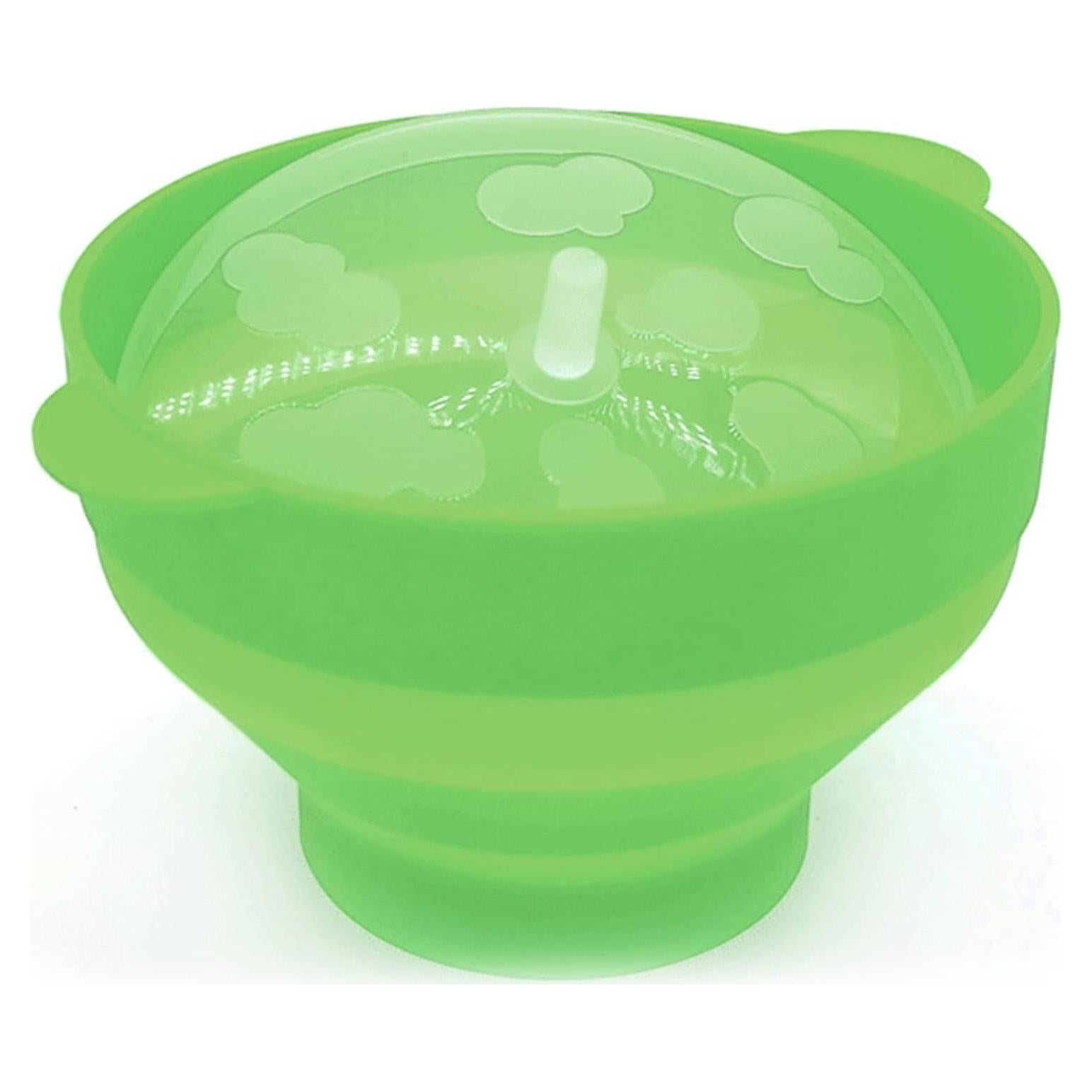 The Original Popco Silicone Microwave Popcorn Popper with Handles, Silicone Popcorn Maker, Collapsible Bowl Bpa Free and Dishwasher Safe