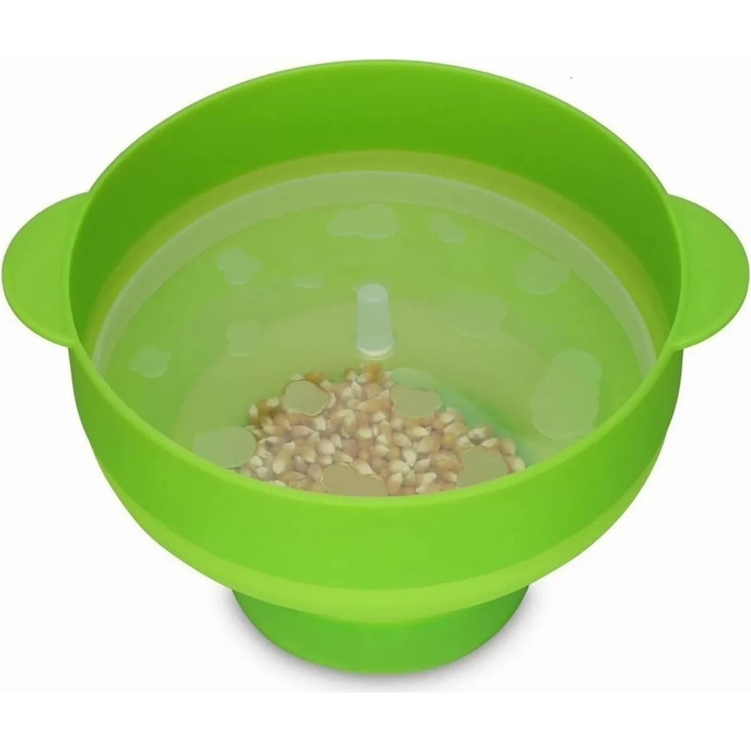The Original Popco Silicone Microwave Popcorn Popper with Handles, Silicone Popcorn Maker, Collapsible Bowl Bpa Free and Dishwasher Safe