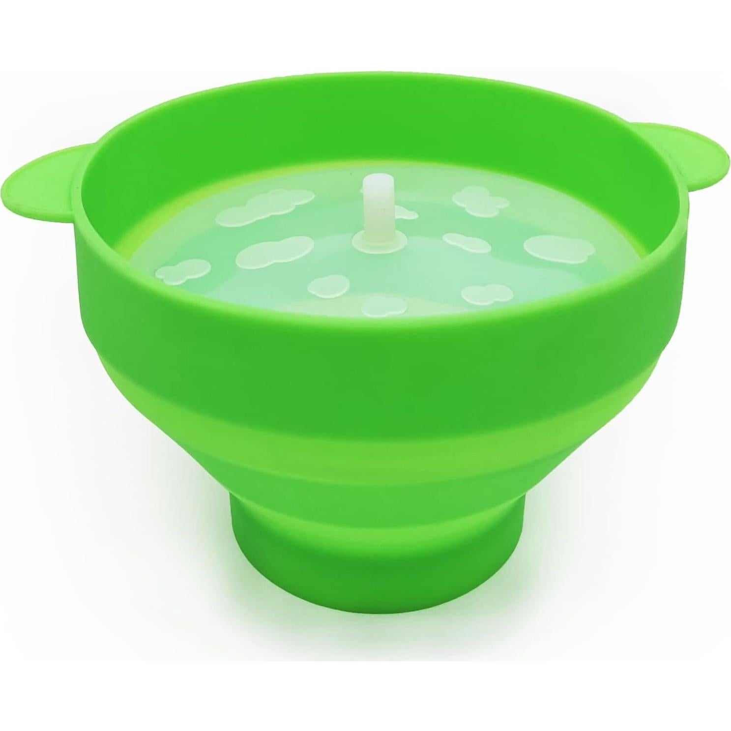 The Original Popco Silicone Microwave Popcorn Popper with Handles, Silicone Popcorn Maker, Collapsible Bowl Bpa Free and Dishwasher Safe