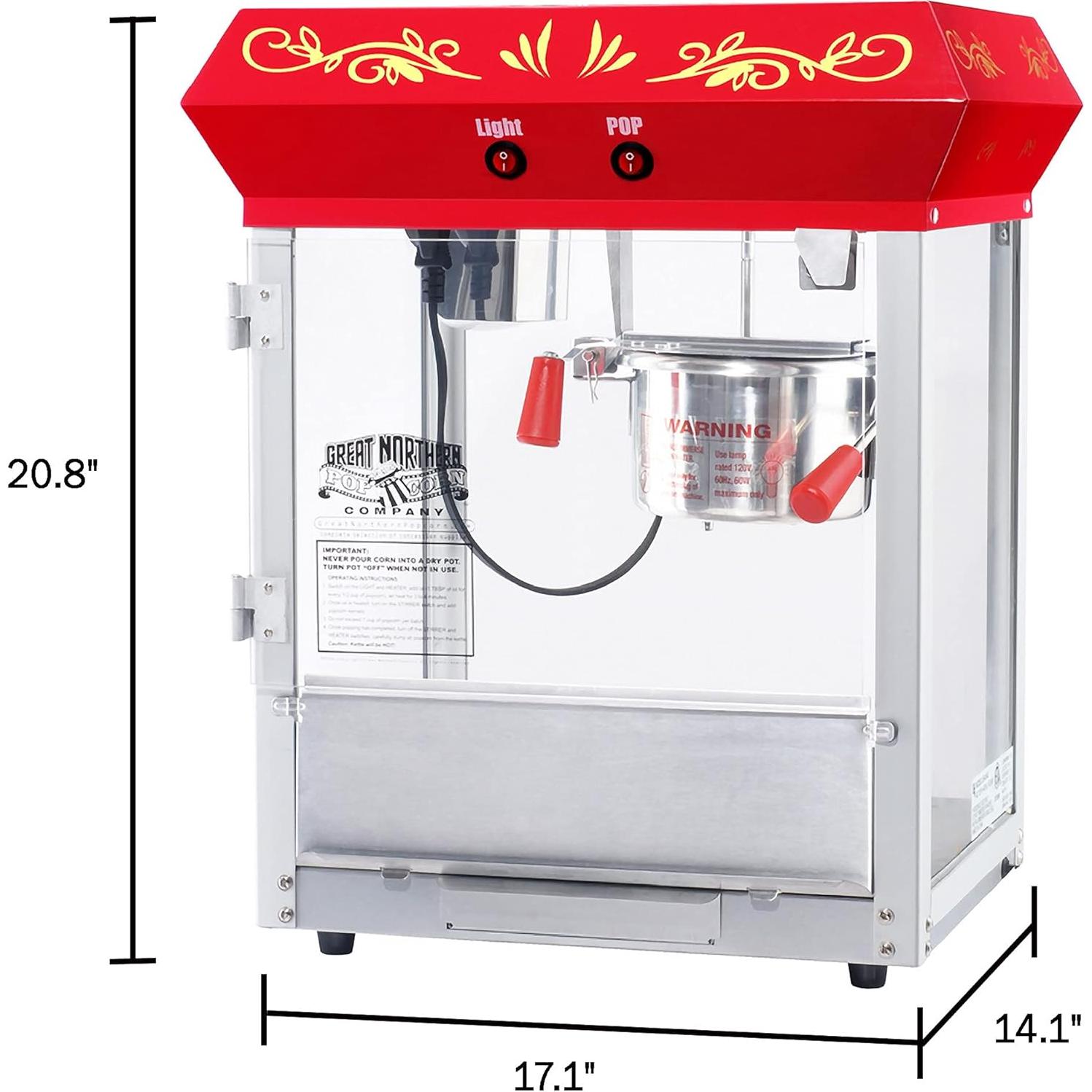 Máquina de Palomitas Great Northern Popcorn 6oz Rojo