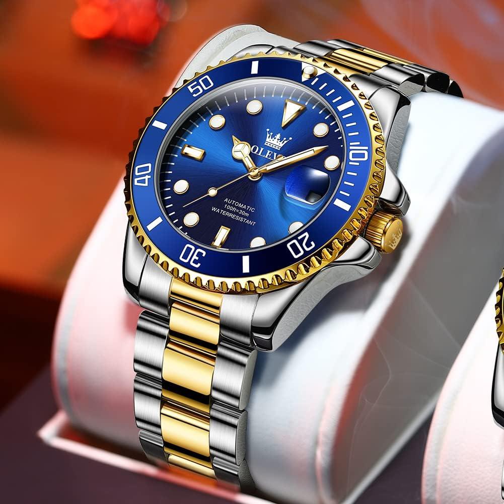 Reloj Automático OLEVS para Hombres con Bezel Luminiscente