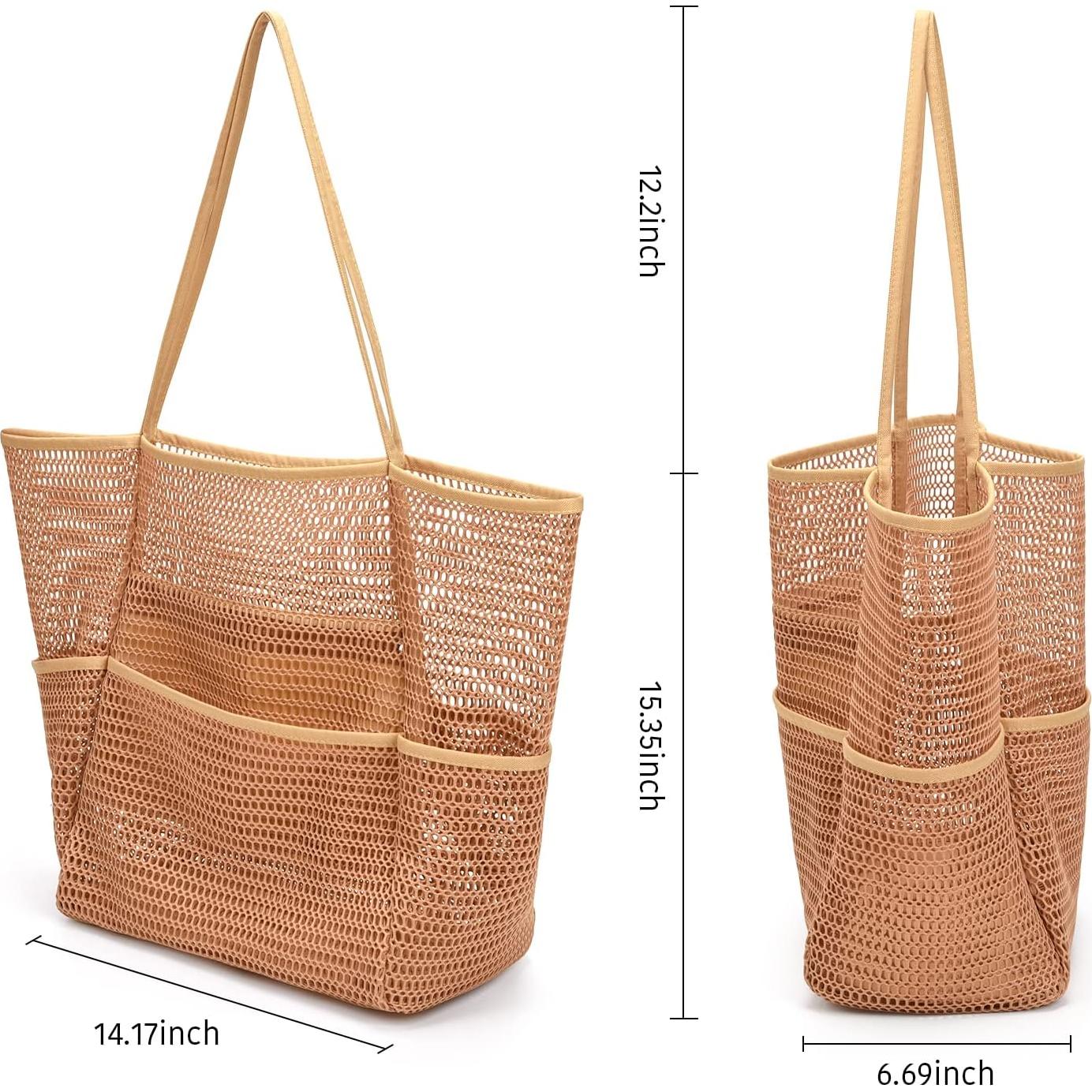 Bolsa de Playa Malla Tainehs 39x36x17cm Impermeable