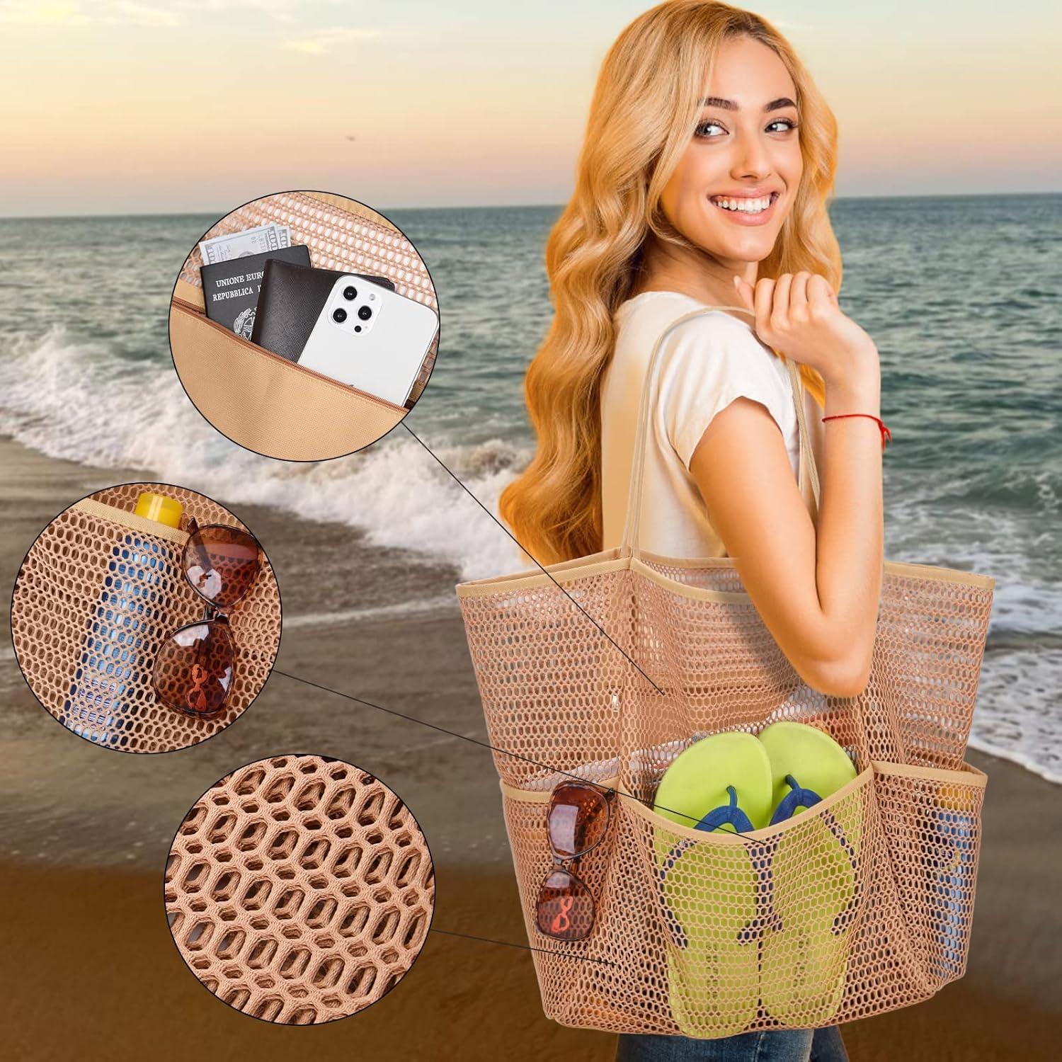 Bolsa de Playa Malla Tainehs 39x36x17cm Impermeable