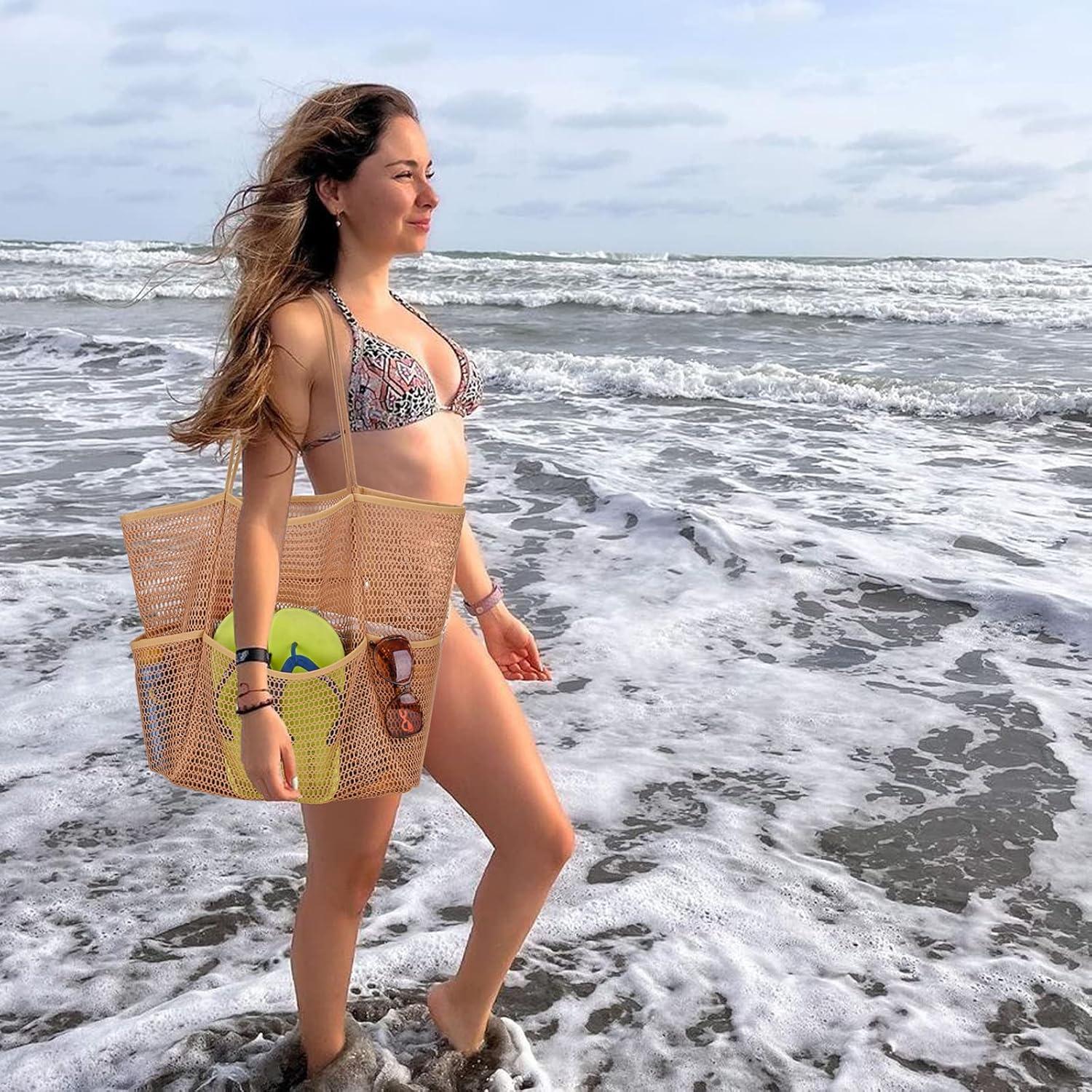 Bolsa de Playa Malla Tainehs 39x36x17cm Impermeable