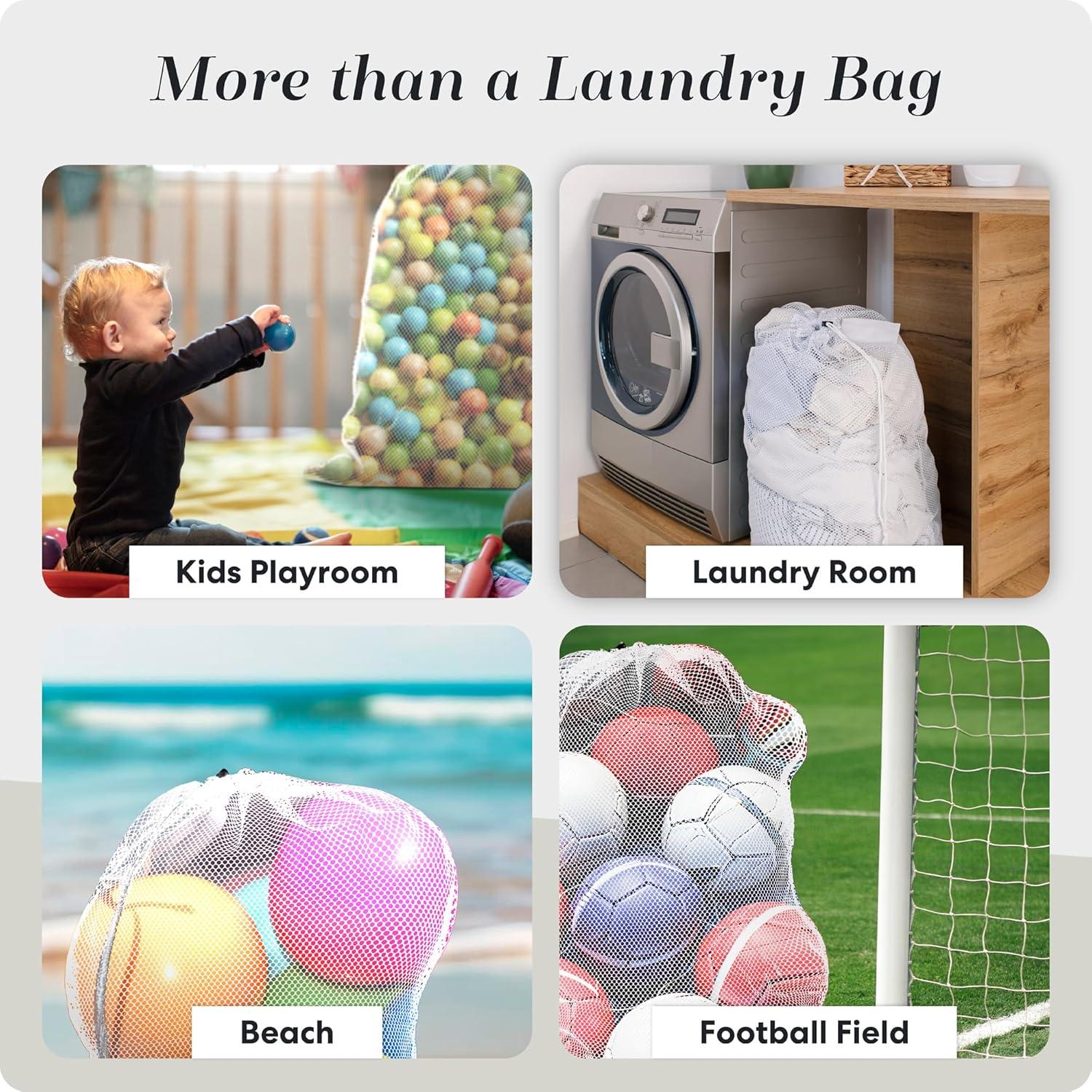 Bolsas de lavandería de malla XL Handy Laundry - 2 unidades - 61x91 cm - Nylon duradero