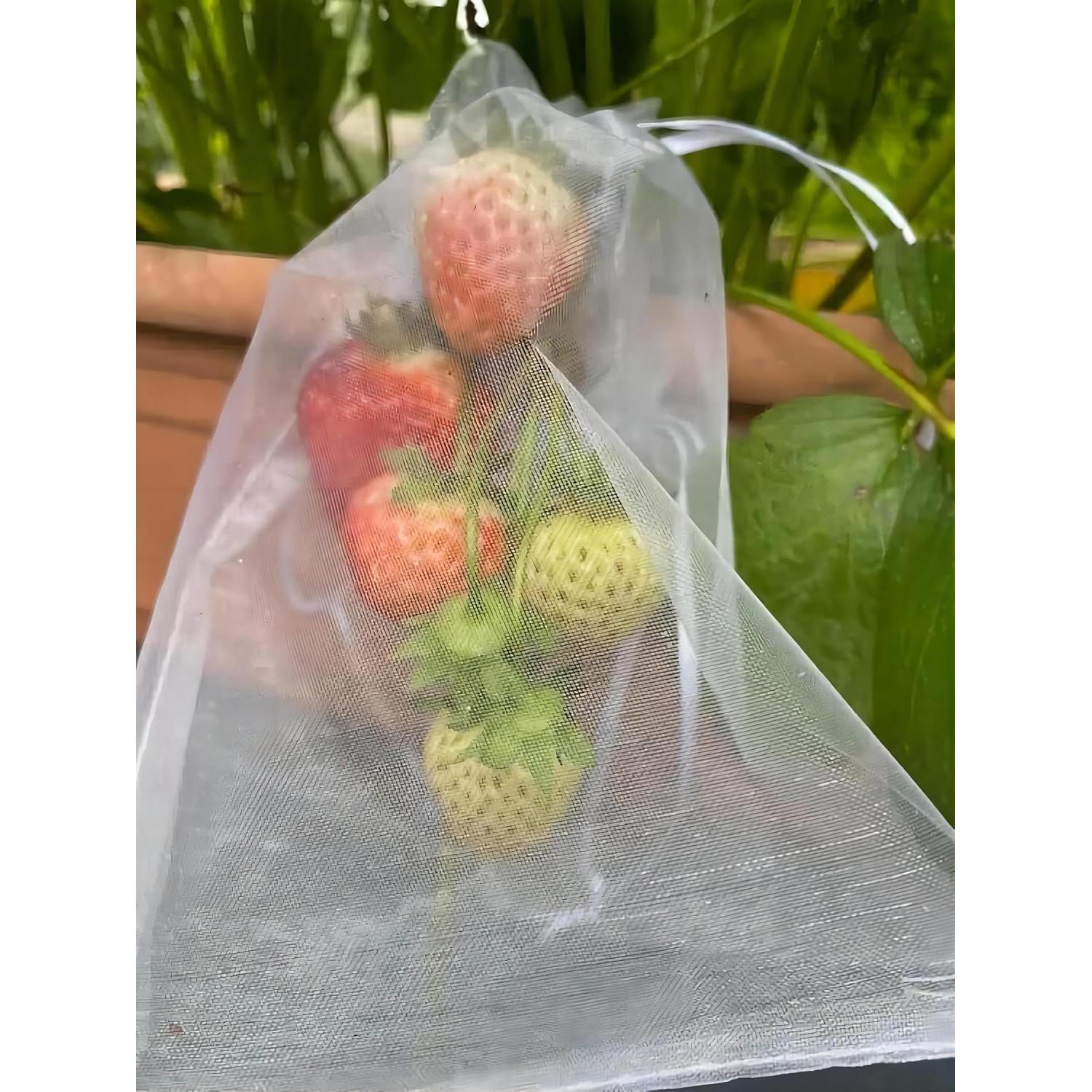 YunKo 50 Bolsas de Organza 15x23 cm Cierre de Cuerda