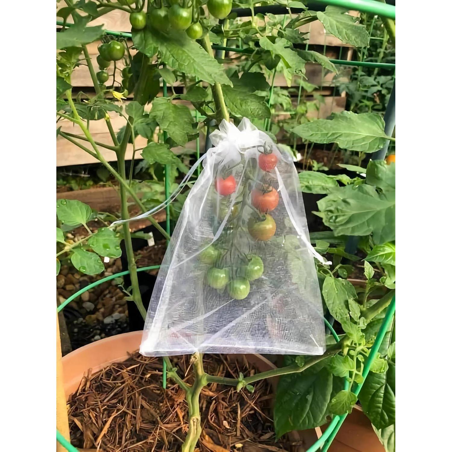 YunKo 50 Bolsas de Organza 15x23 cm Cierre de Cuerda