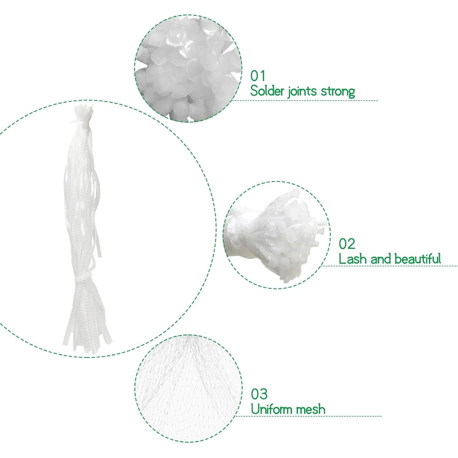 100 Bolsas de Malla Reutilizables 38x20 cm para Alimentos